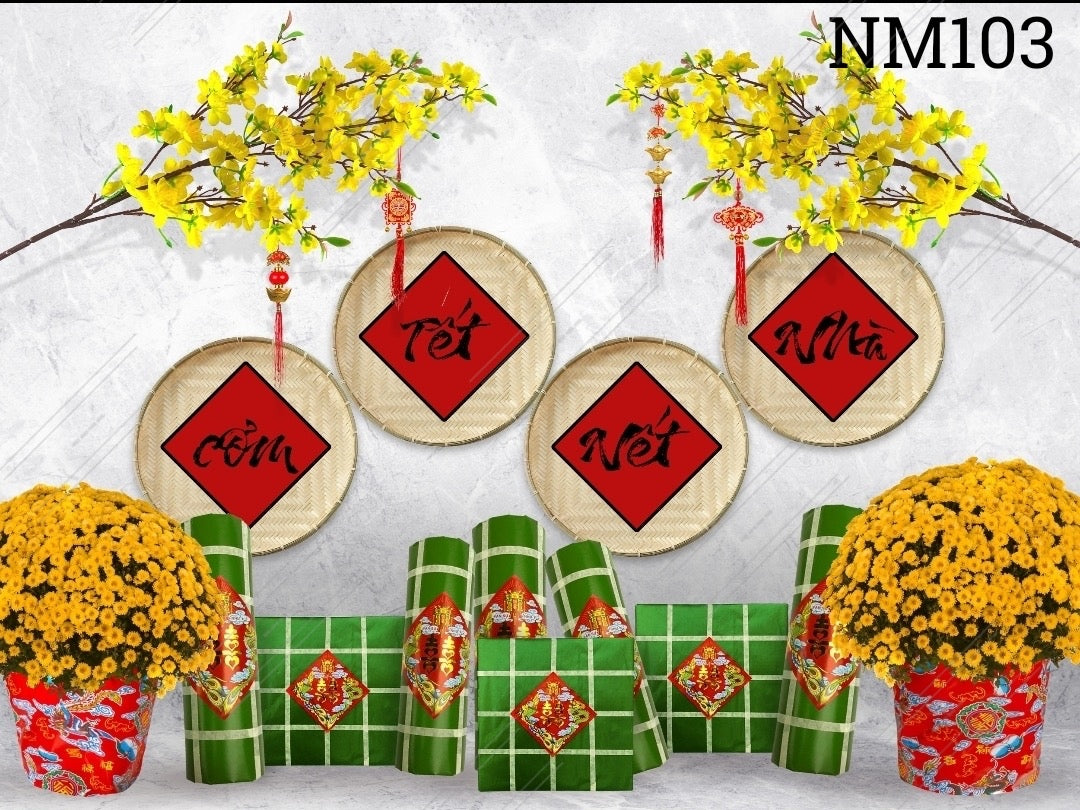 Tết Decoration Backdrop (Multiple style) 08