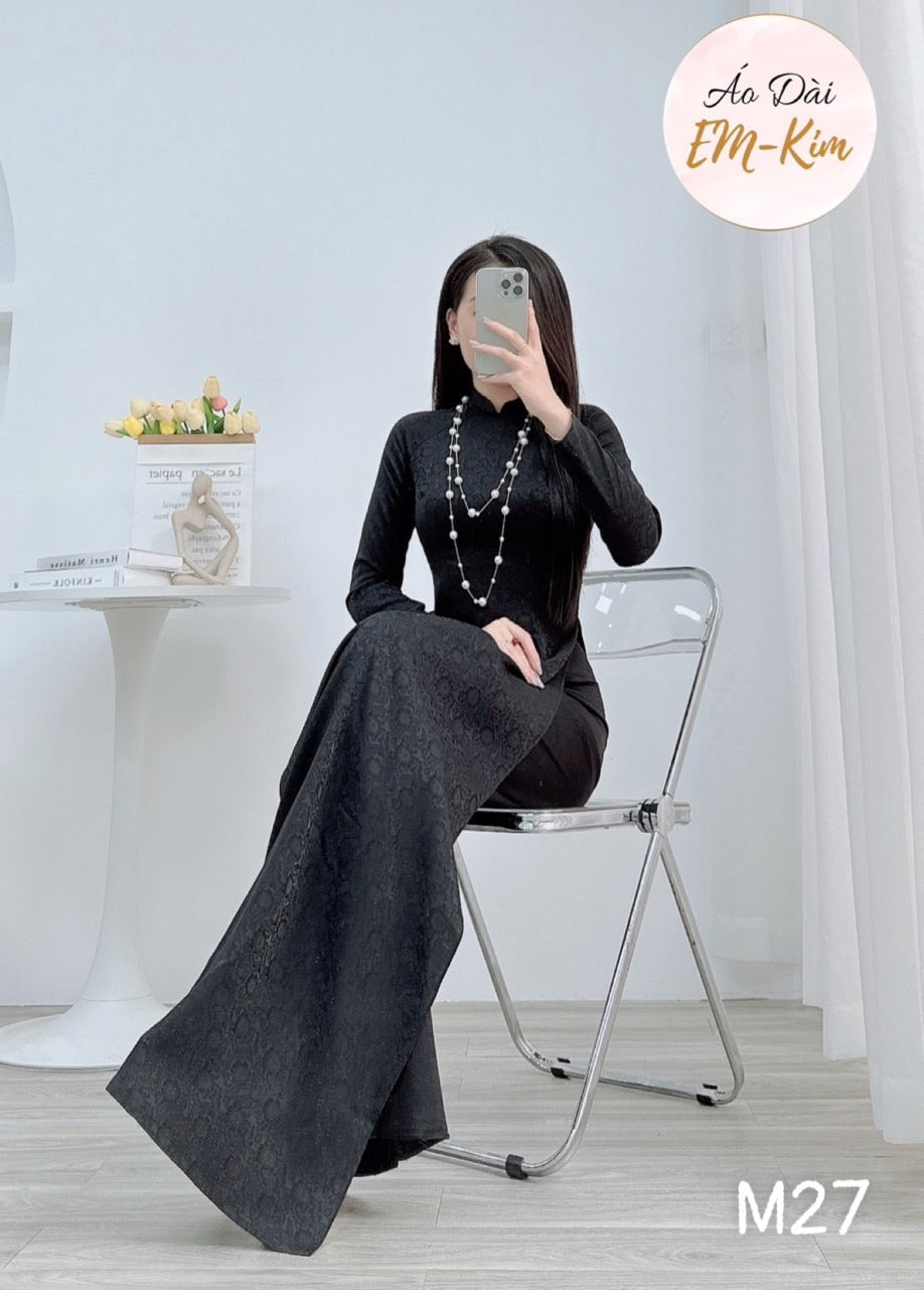 Ao Dai truyen thong Gam Black M27