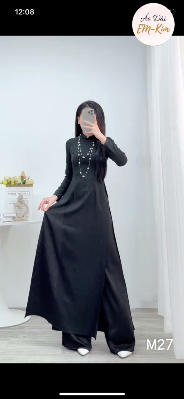 Ao Dai truyen thong Gam Black M27