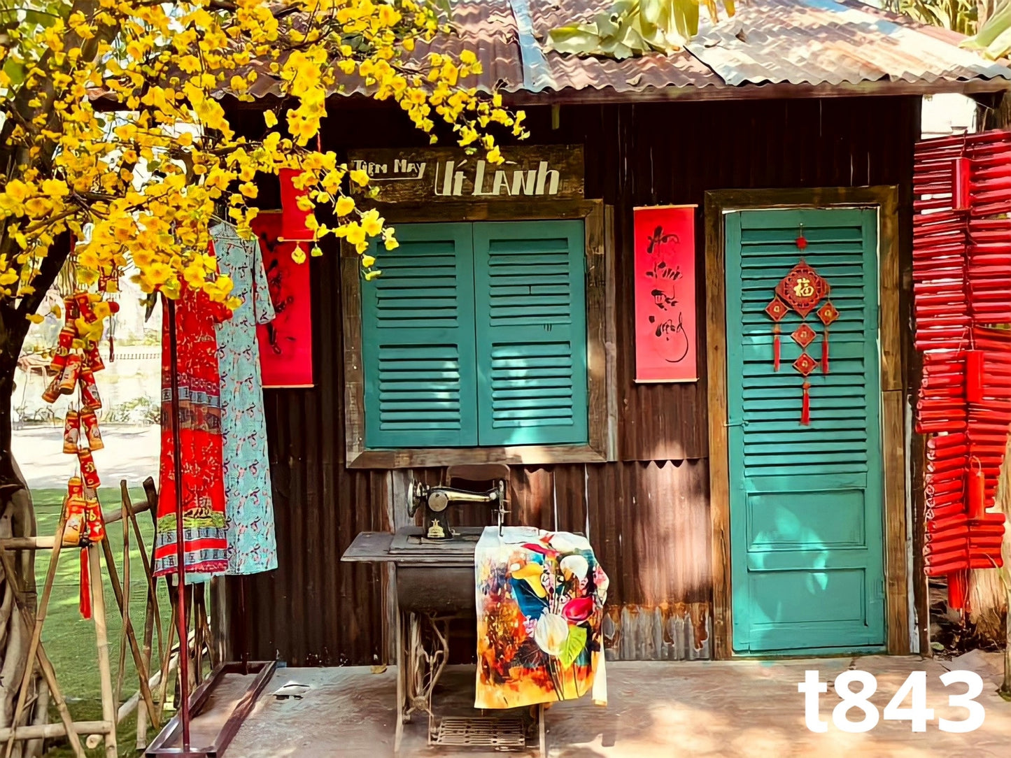 Tết Decoration Backdrop (Multiple style) 11