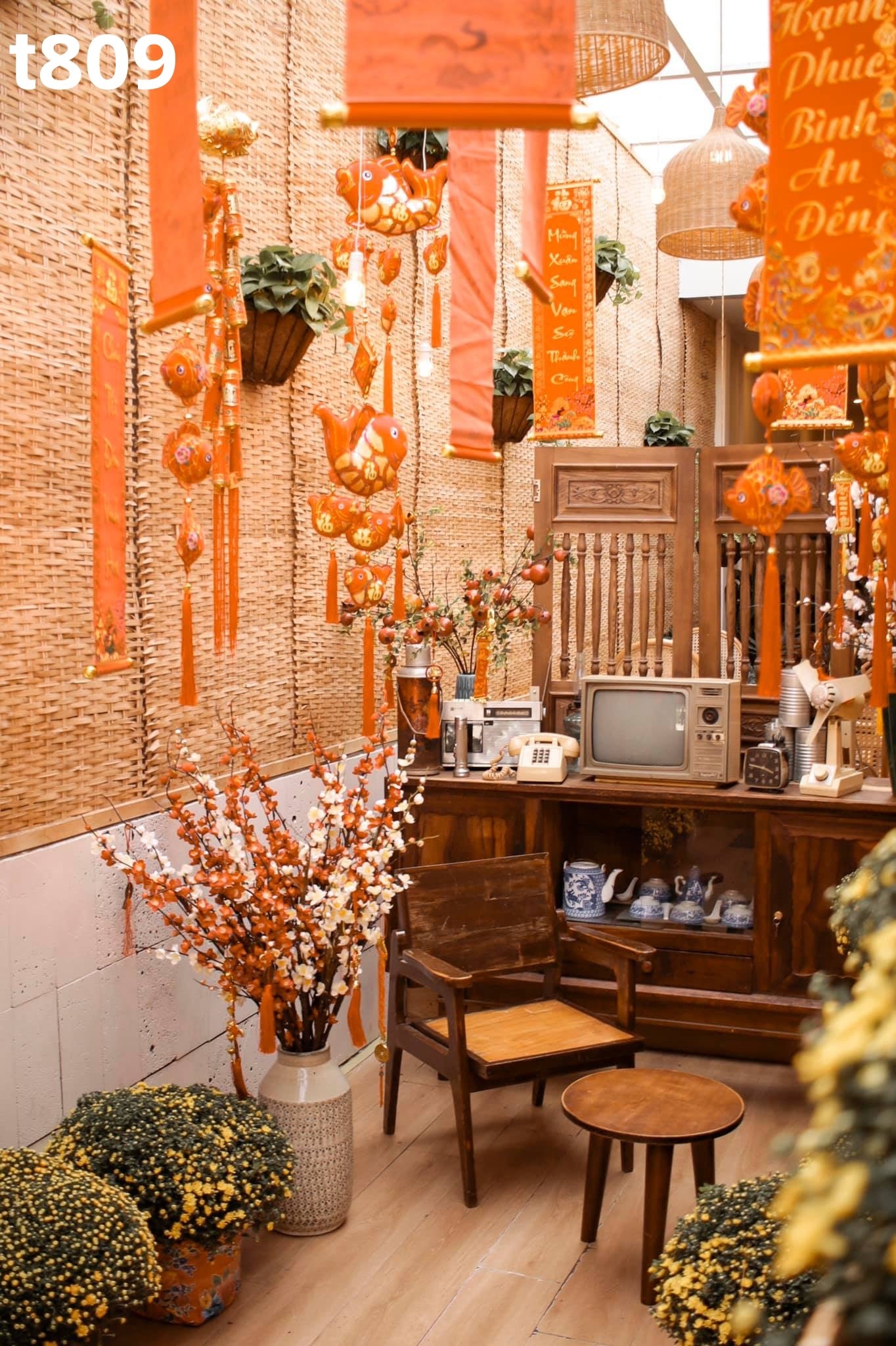 Tết Decoration Backdrop (Multiple style) 11