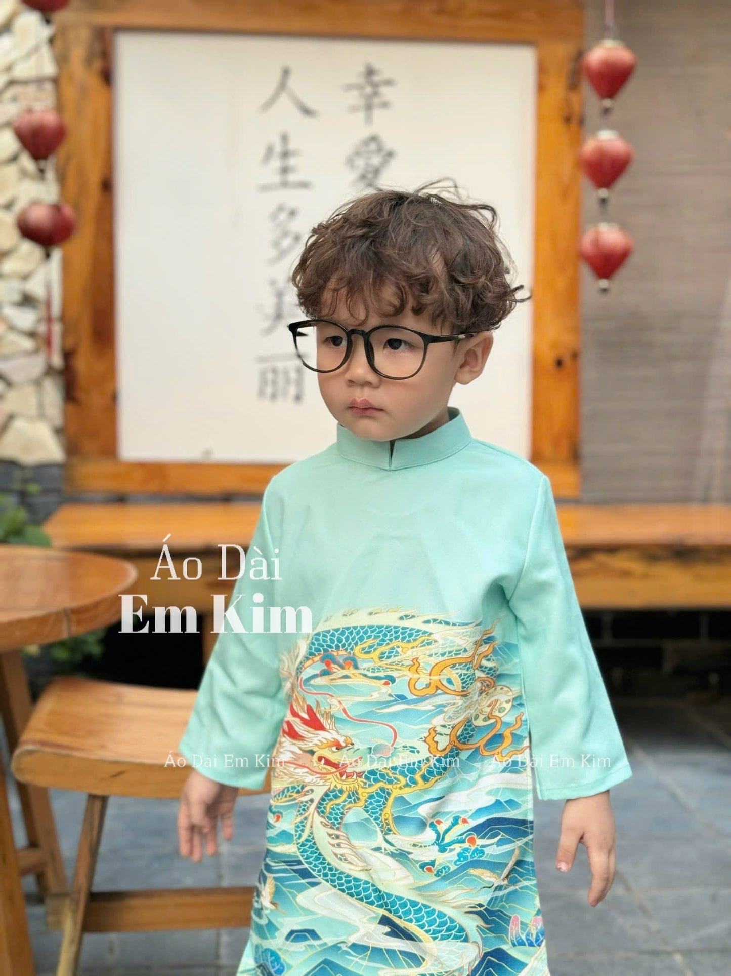 Ao Dai Boy Blue ( NO PANTS) BOY7
