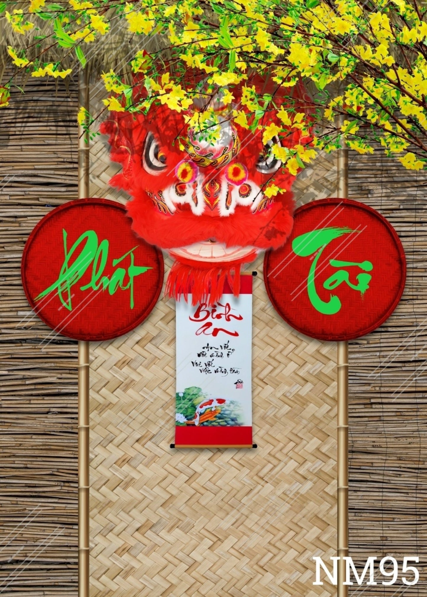 Tết Decoration Backdrop (Multiple style) 07