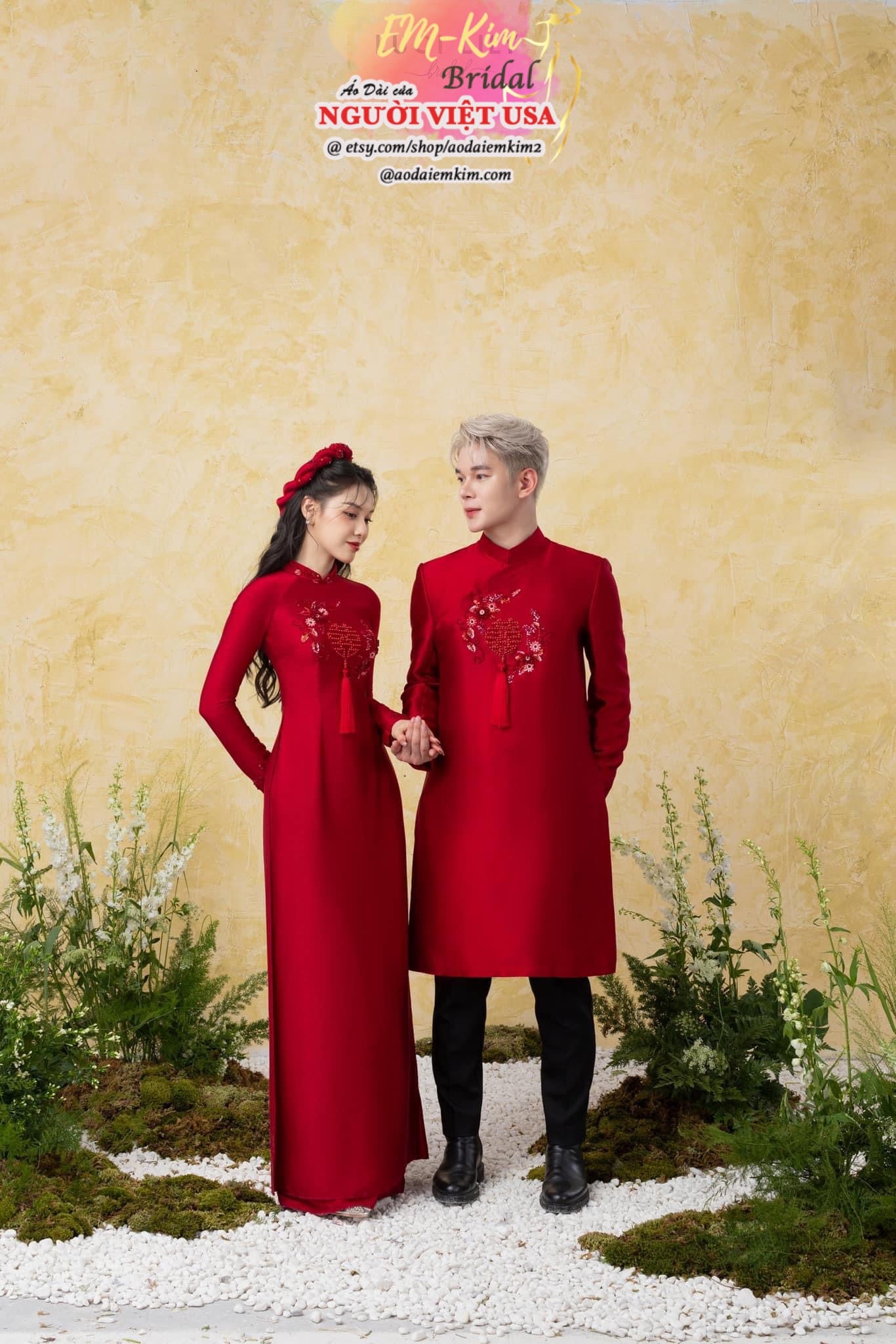 KAYLIN - Red Wedding Couple Áo Dài