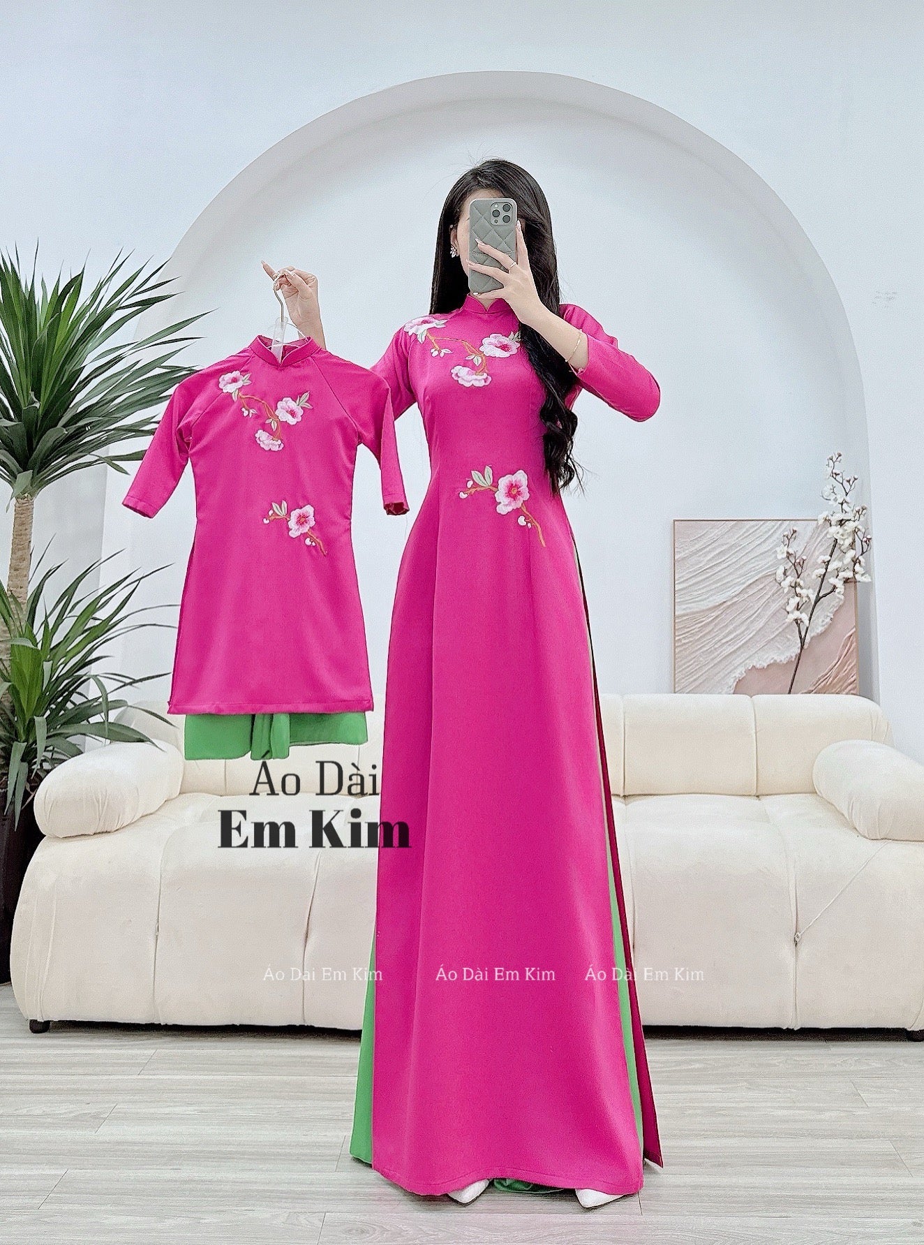 Ao Dai for girls | Pre-made ao dai kid with pant| Ao Dai Vietnam| Ao Dai women | Ao Dai dress T14