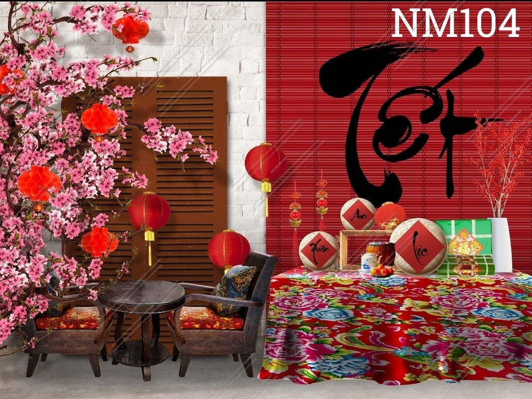 Tết Decoration Backdrop (Multiple style) 09
