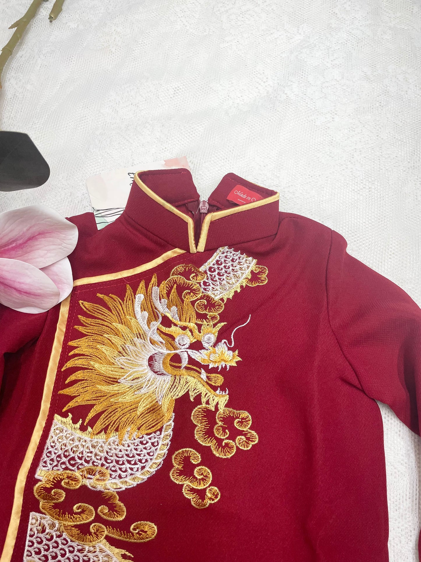 Ao Dai Boy Embroidery Dragon Top no pants\G21 a