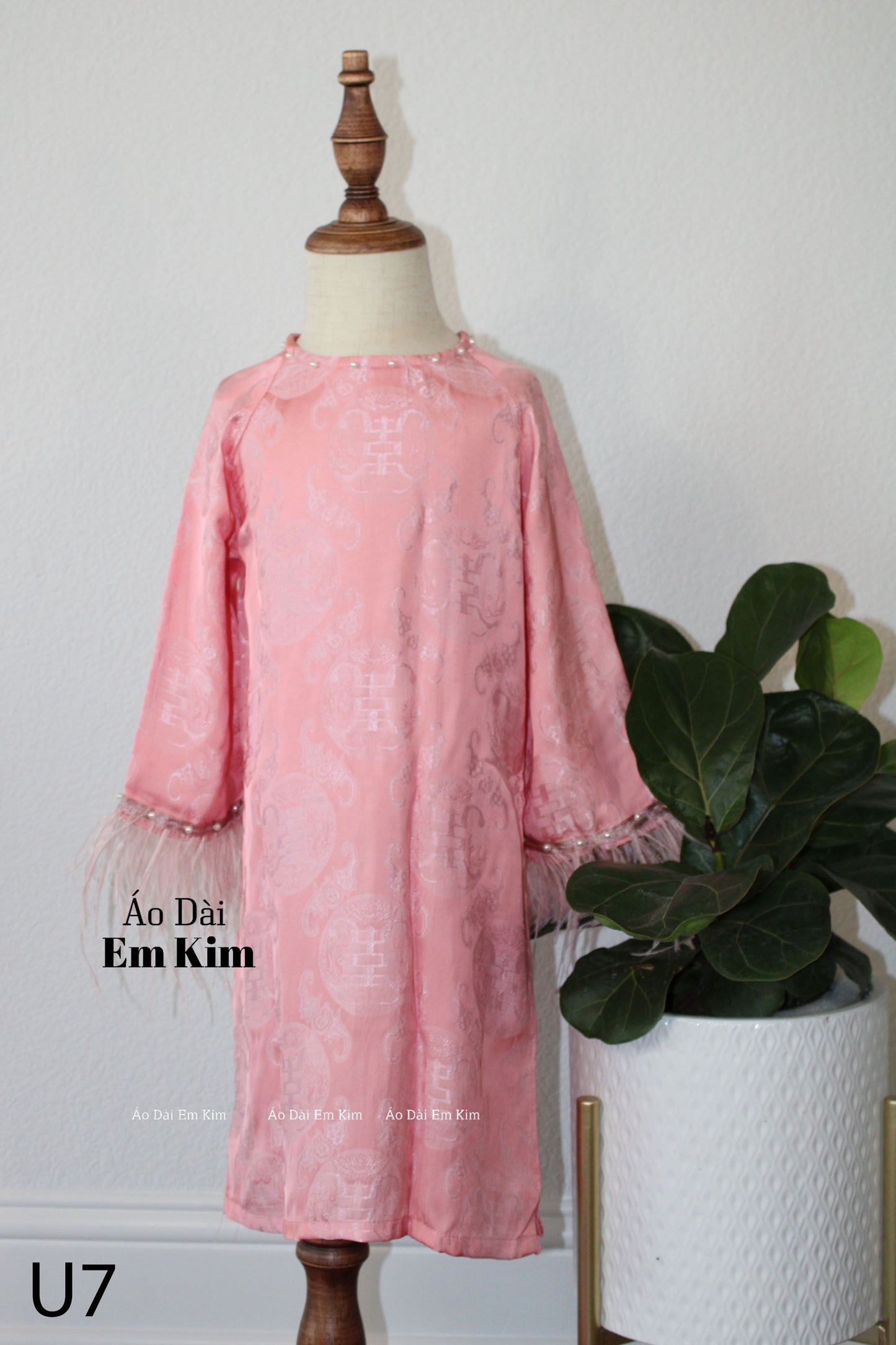 Gấm Áo Dài Pink for Girls | U7