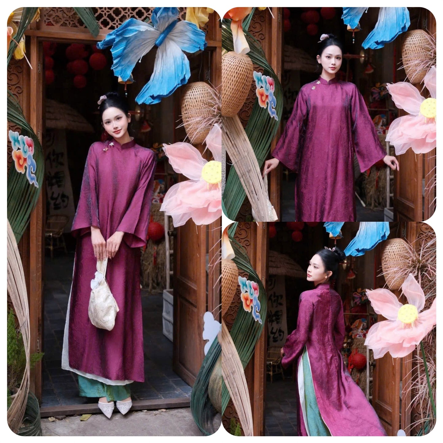 Mommy Daughter purple  matching dress MB82