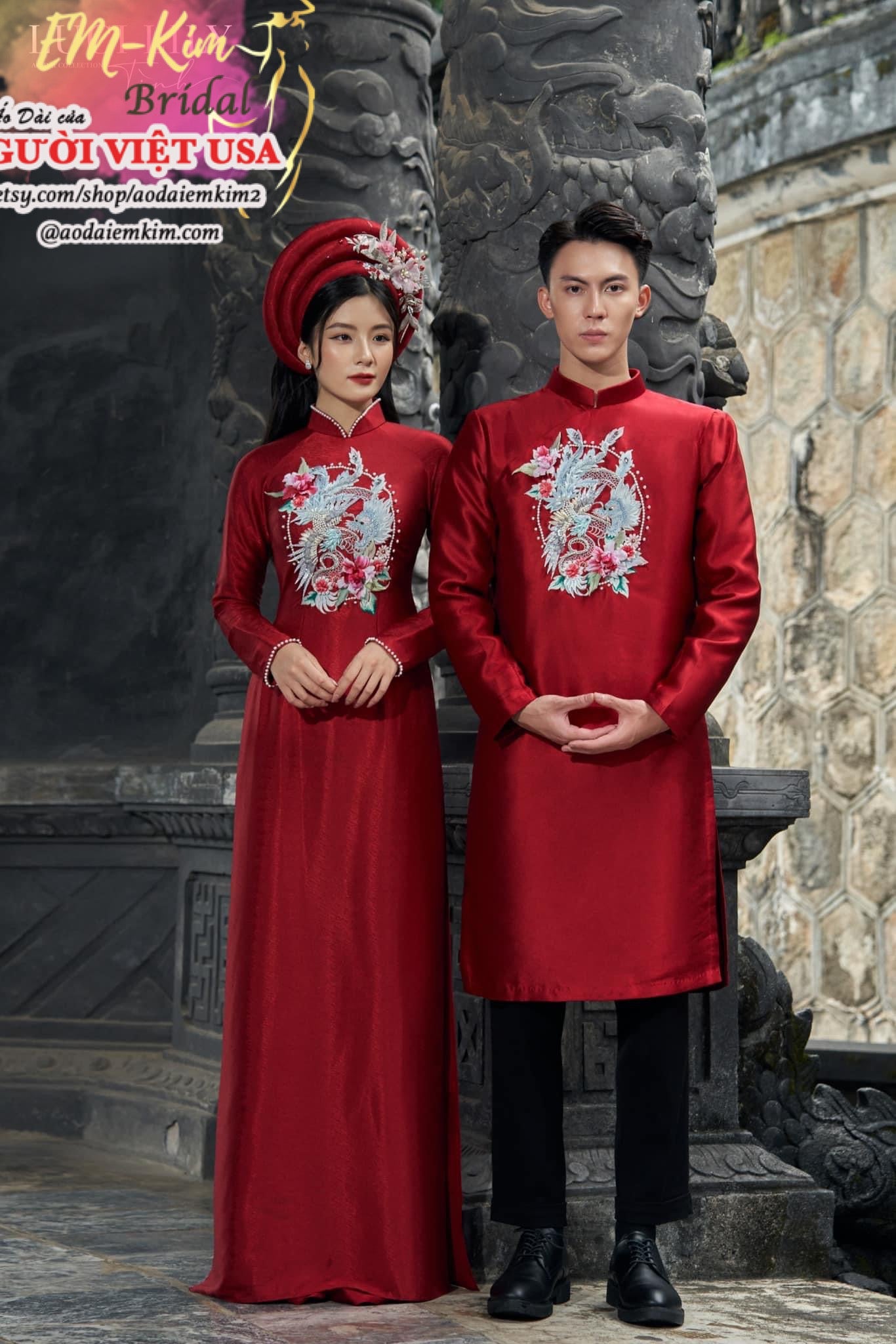 JASMIN - Red couple wedding Áo Dài