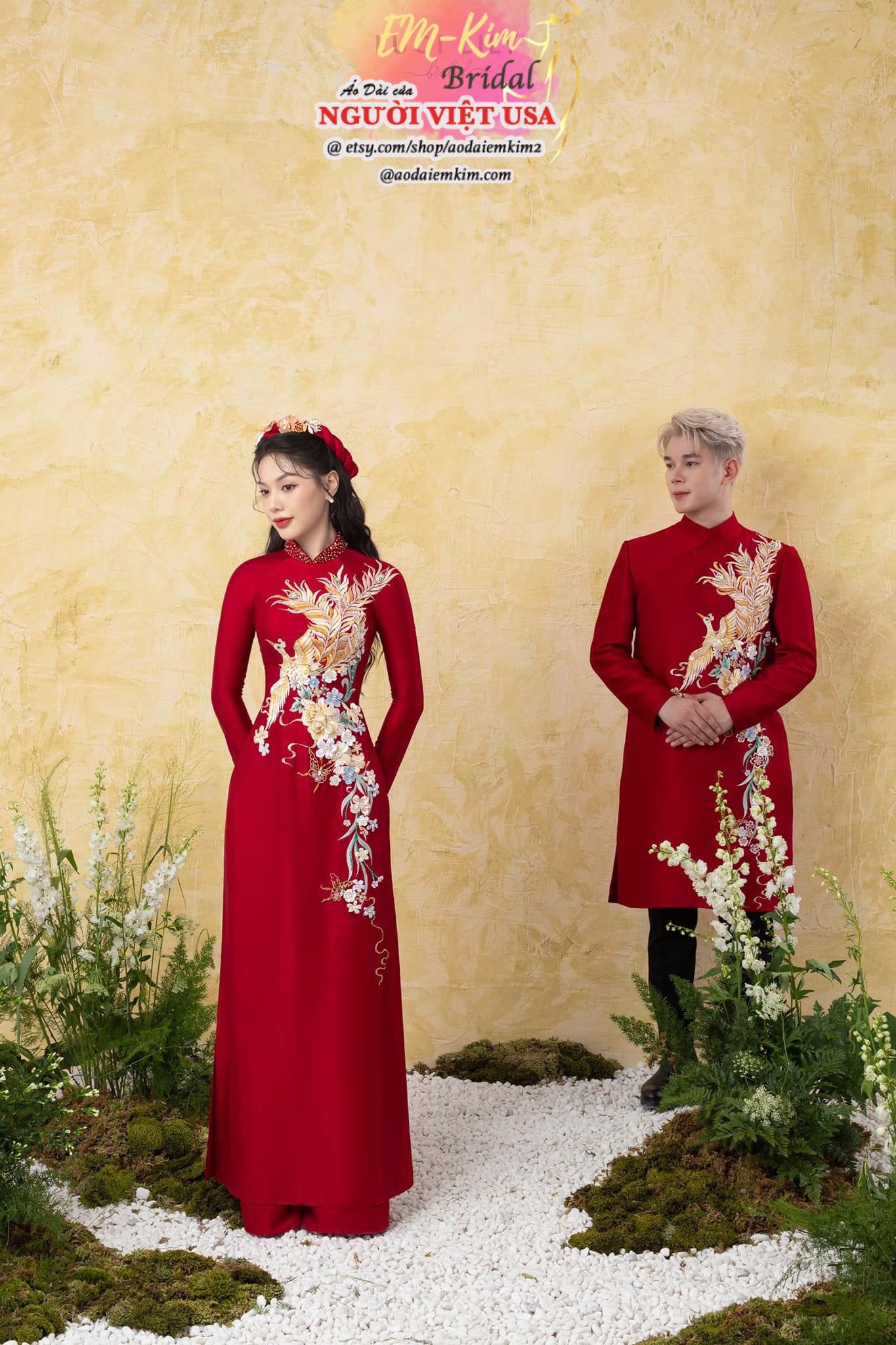 AMELIA -Red wedding Áo Dài Cưới