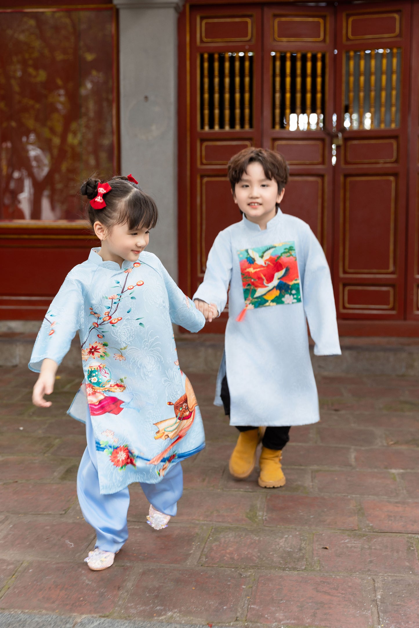 Ao Dai Boy BLue ( NO PANTS) BOY11