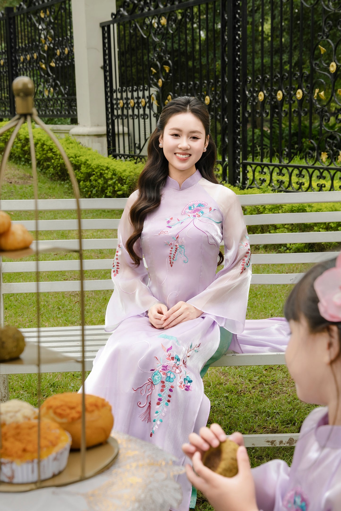 Purple Mommy and Girl Ao Dai to ong | S-5XL| GD63a