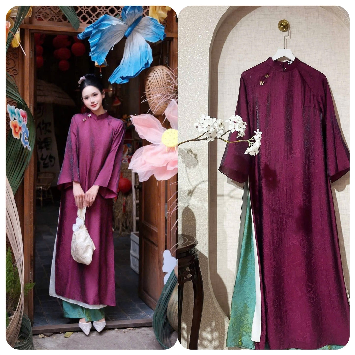 Mommy Daughter purple  matching dress MB82