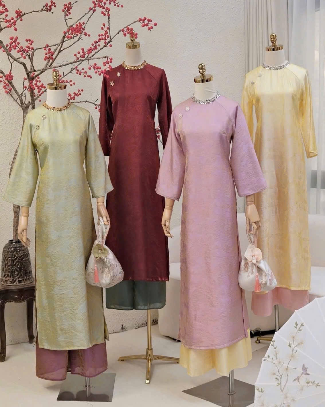 Gấm tencel Ao Dài Cách Tân C1 ( 4 color)