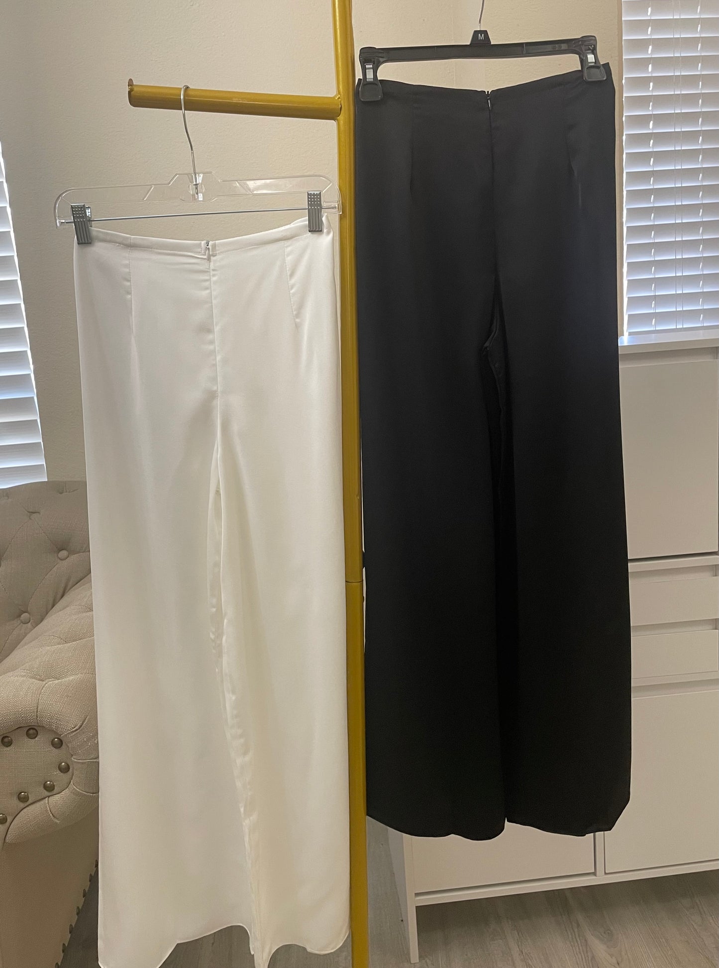 Black and White Ao Dai Pants| Pre-made Vietnamese Dress for Lunar New Year Ao Dai Viet Nam|Ao Dai Cach Tan with Pants PNT6