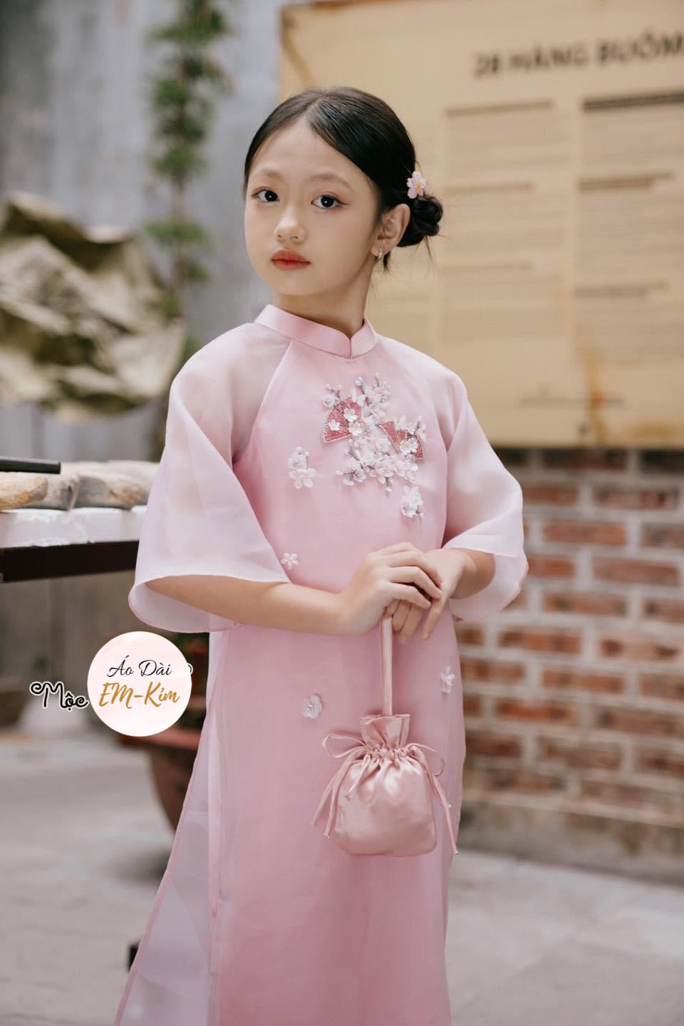 Mommy and me matching ao dai| Ao Dai Me va Be modern silk organza| | Lunar New Year| MB47