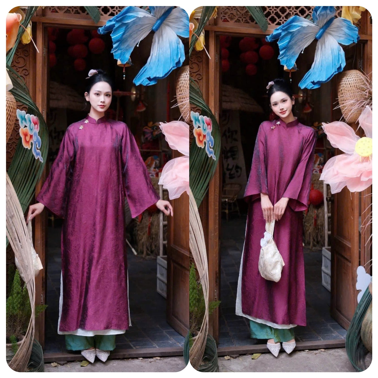 Mommy Daughter purple  matching dress MB82