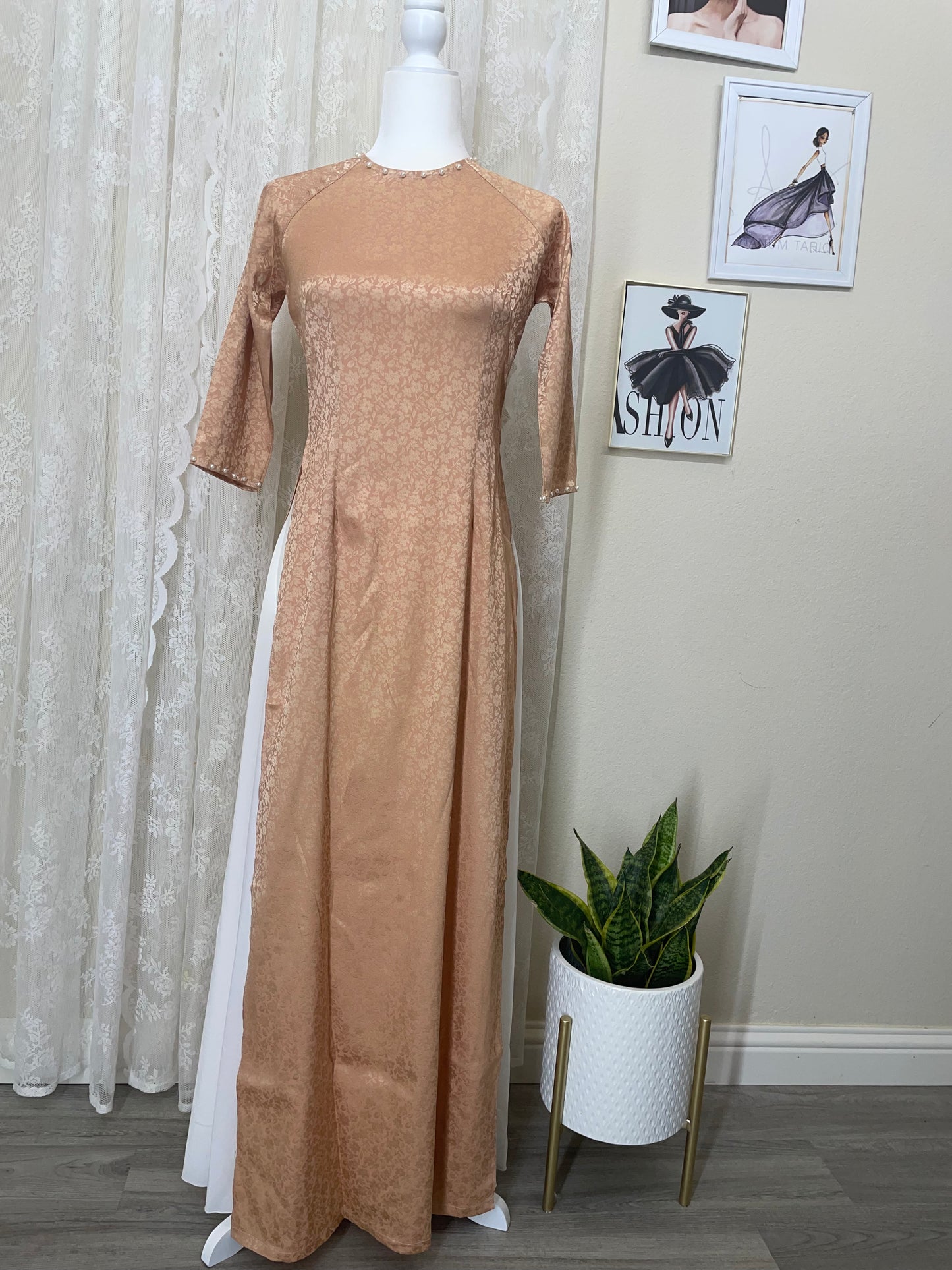 Ao Dai gam  , Ao Dai Women/ E13