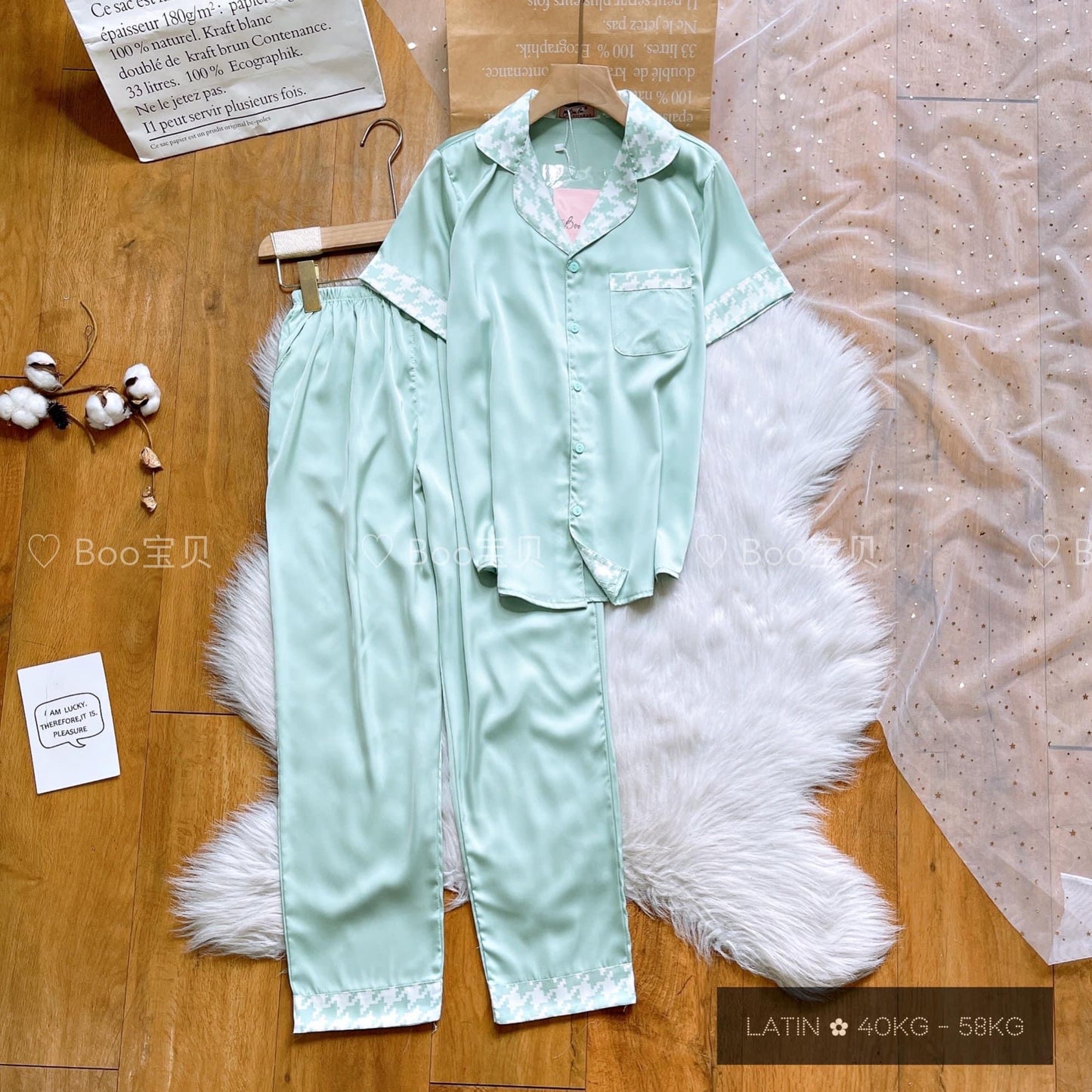 Silk Pajamas -  size S-M/  J27
