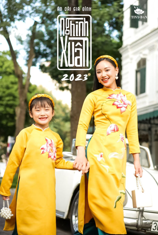 Mommy and Daughter tapta Ao Dai/Pre-made Modernized Vietnamese Ao Dai| Ao Dai for Lunar New Year/Matching Ao Dai Tet |MB23