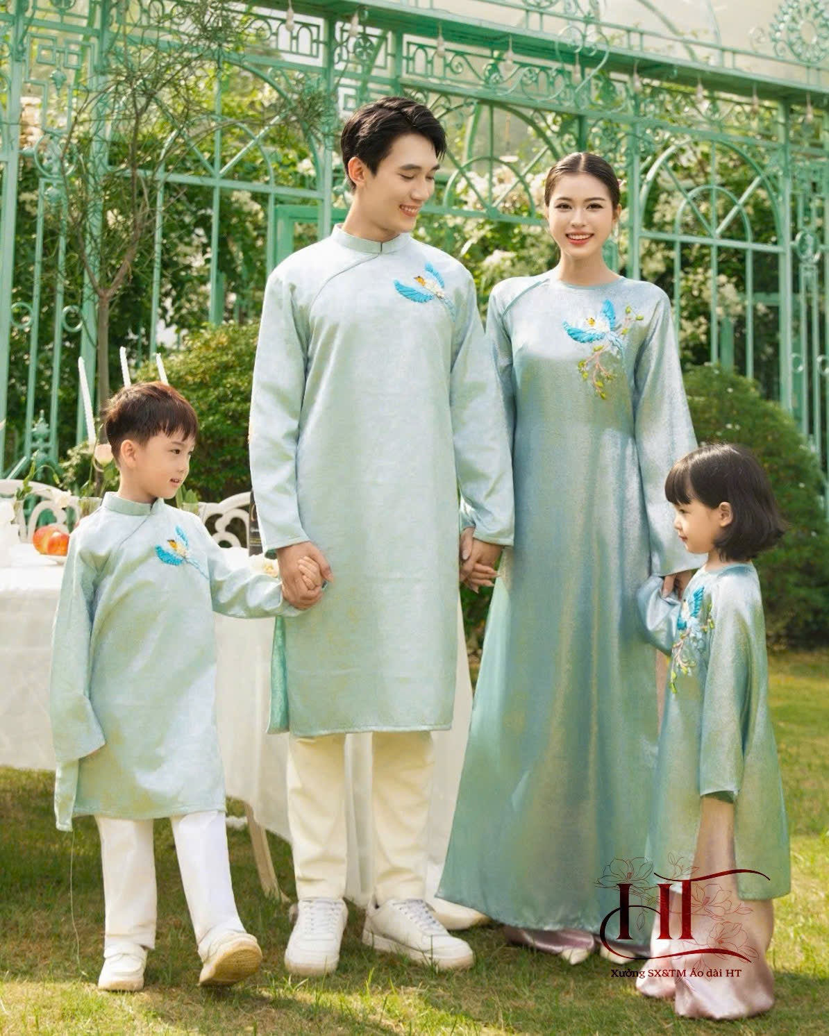 BLue Family Matching Ao Dai, GD62