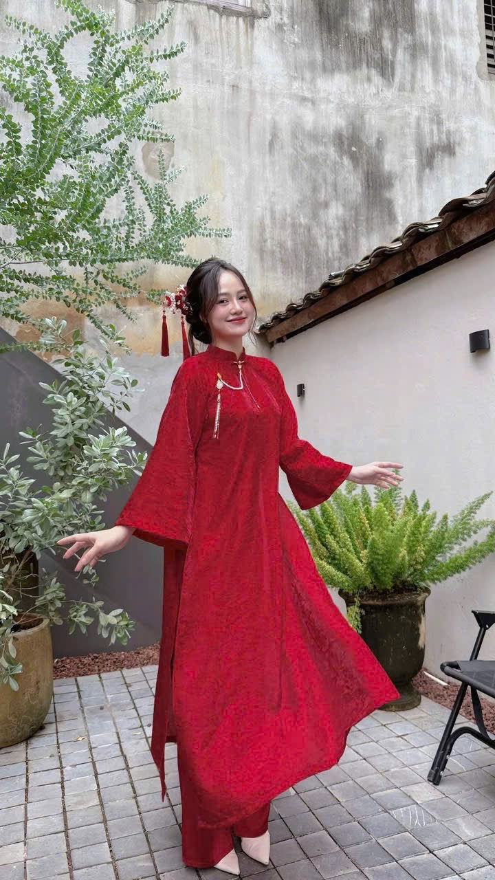 Tencel Mommy Daughter Red matching dress MB83