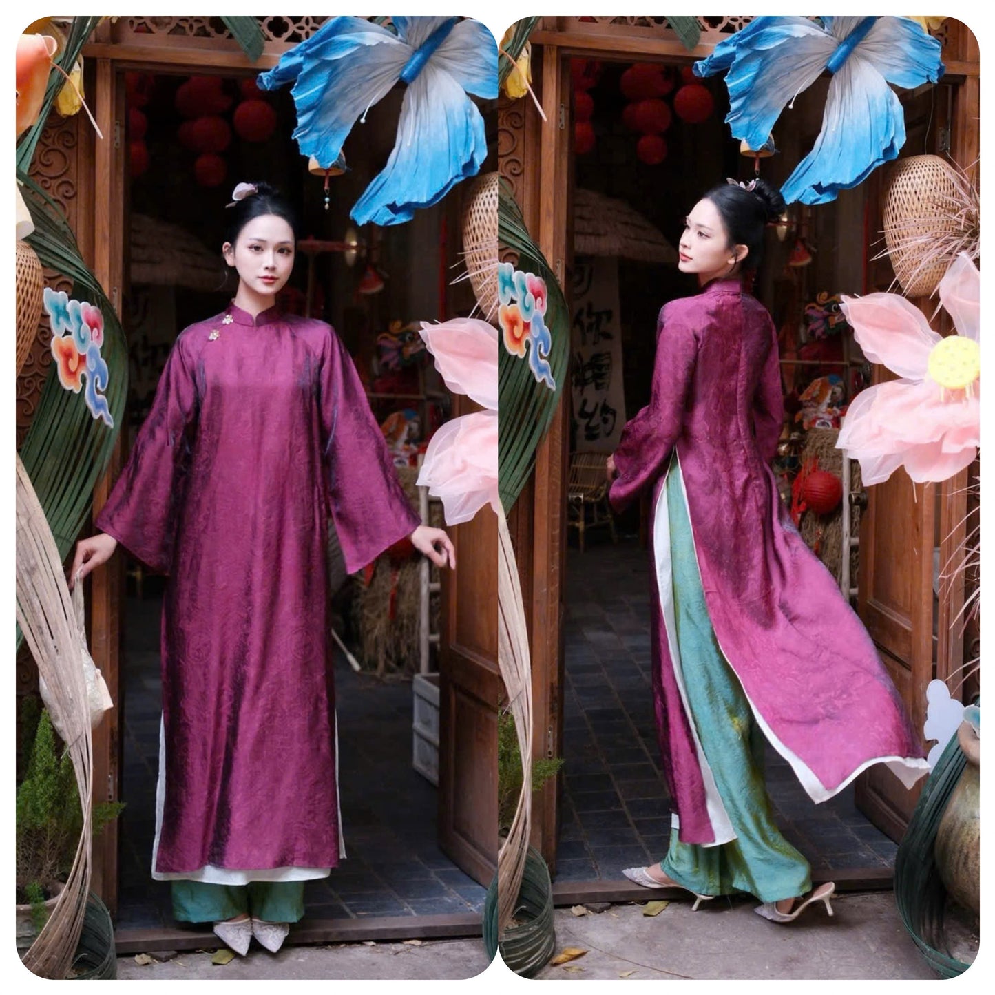 Mommy Daughter purple  matching dress MB82