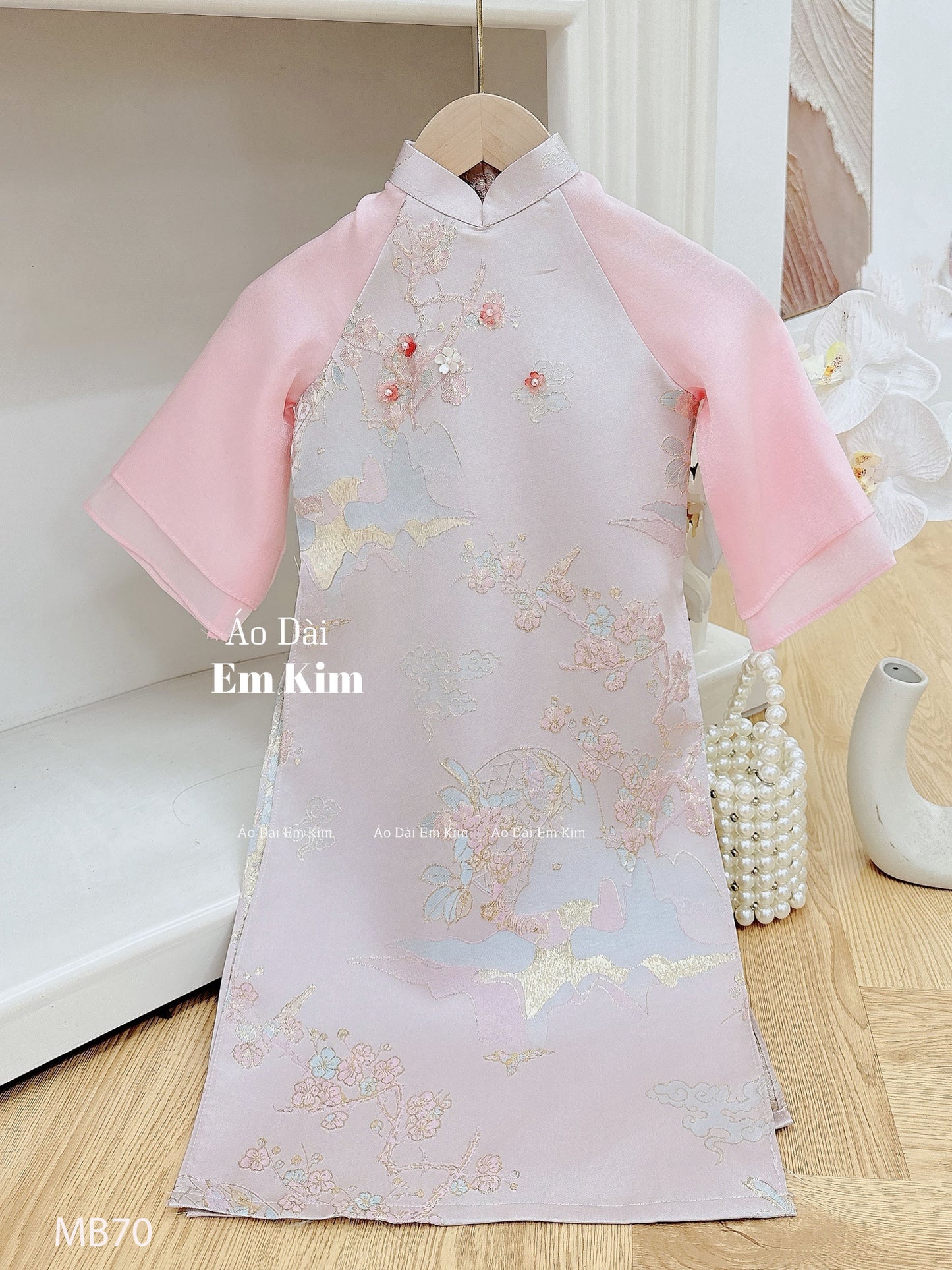 Mommy Daughter Pink  Flowers MB70