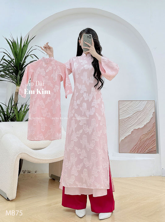 Mommy Daughter pink to matching dress MB75