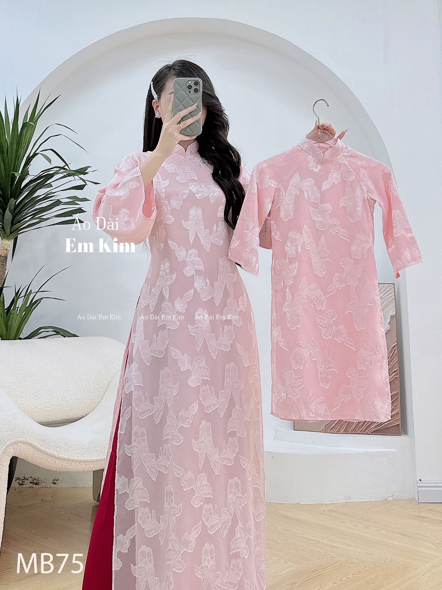 Mommy Daughter pink to matching dress MB75