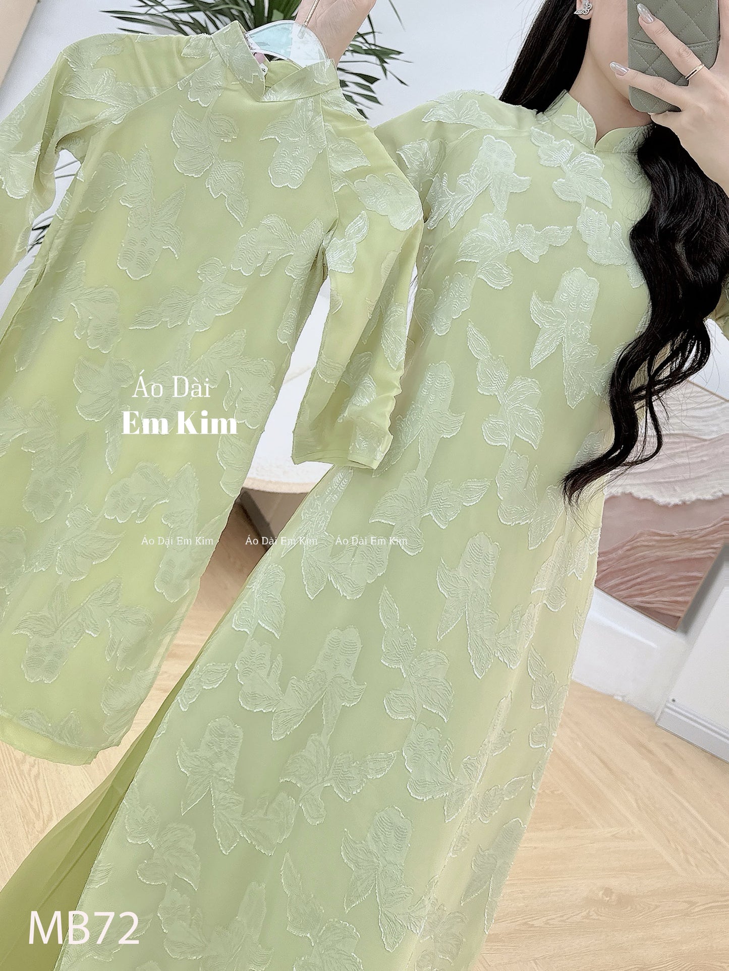 Mommy Daughter Green Tơ Flowers MB72