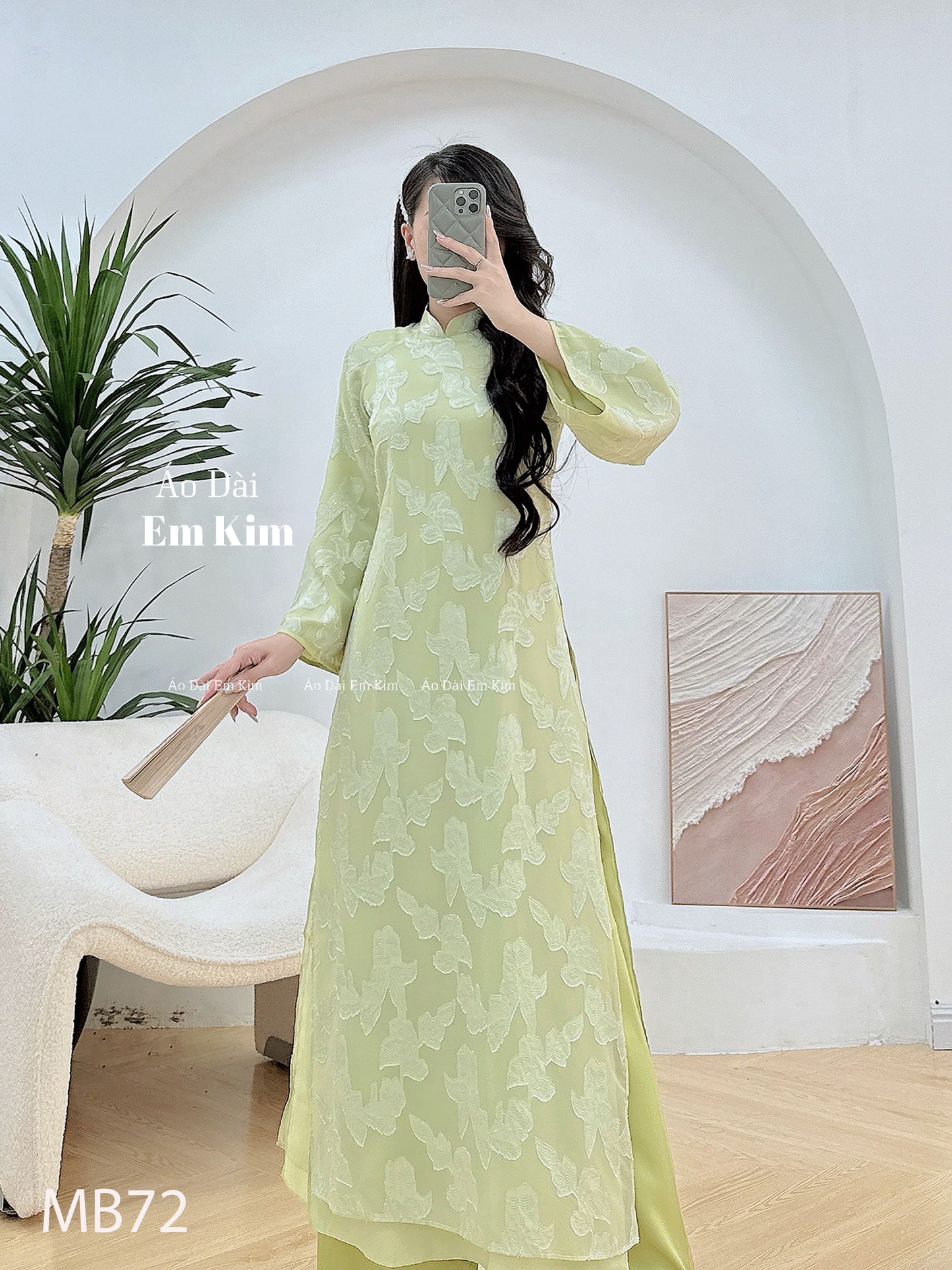 Mommy Daughter Green Tơ Flowers MB72