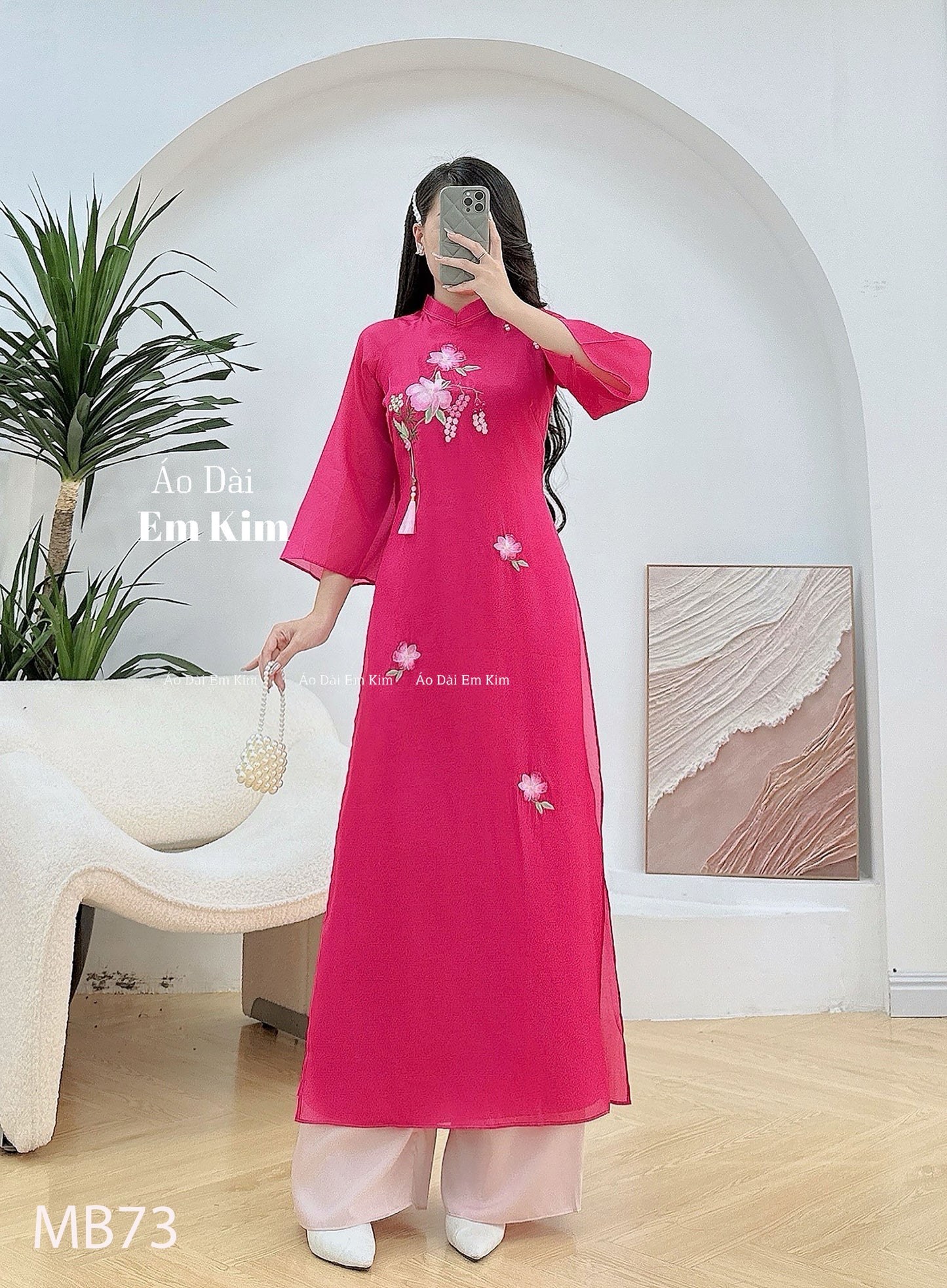 Mommy Daughter hot pink Flowers MB73