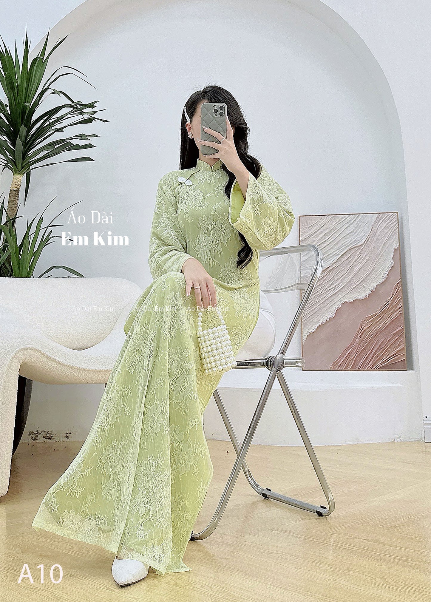 Mommy Daughter Green Tơ Flowers MB72