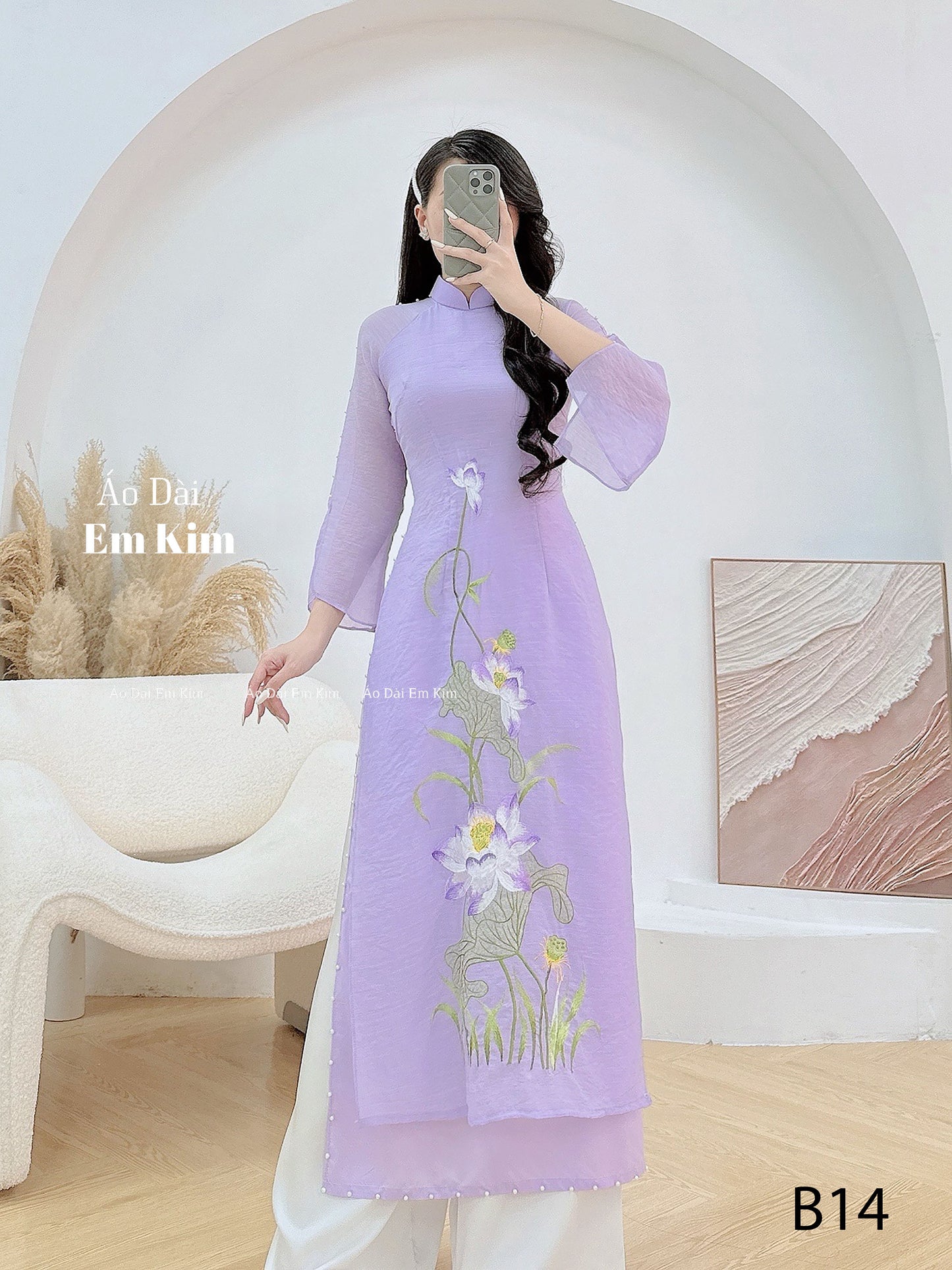 Sen purple Ao Dai Cach Tan |B14
