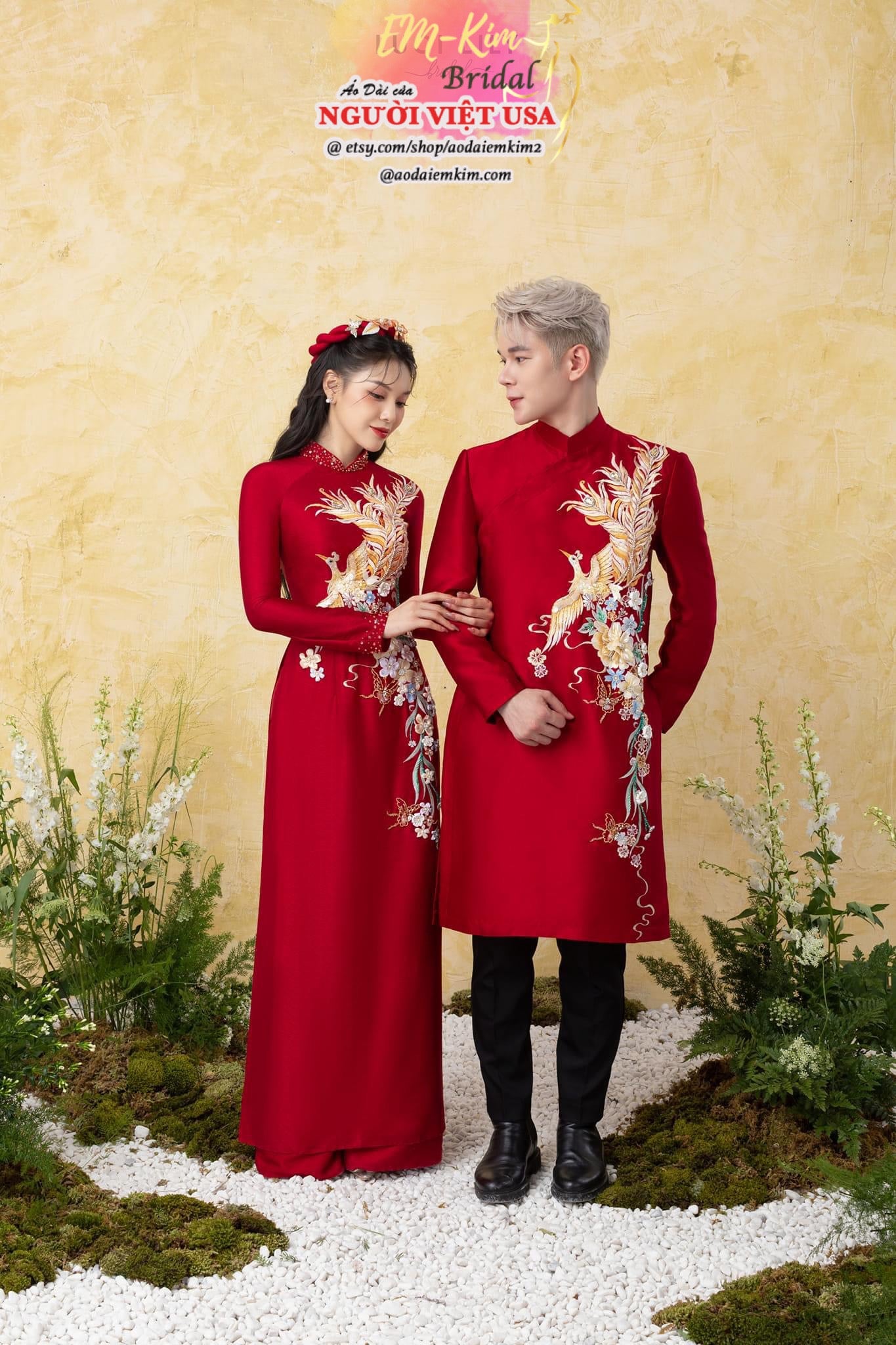 AMELIA -Red wedding Áo Dài Cưới