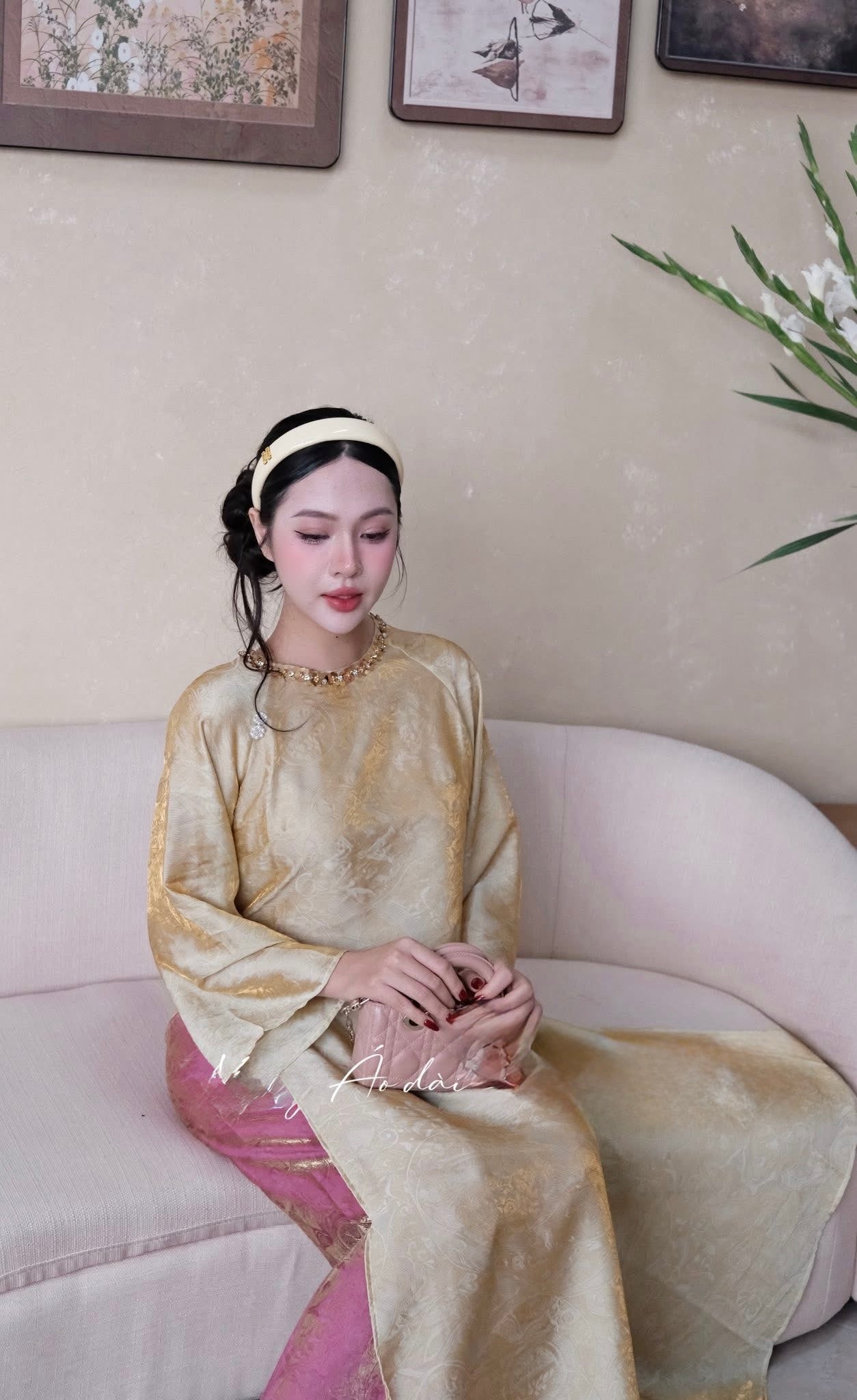 Gấm Tencel Green with gam pants C4 ( S-3XL)