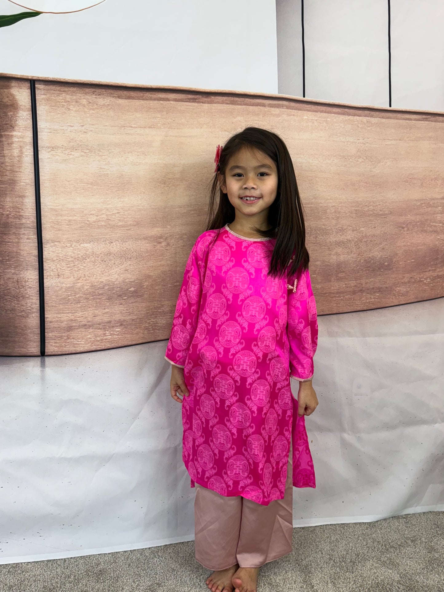 Gấm Áo Dài   Hot Pink for Girls | U9