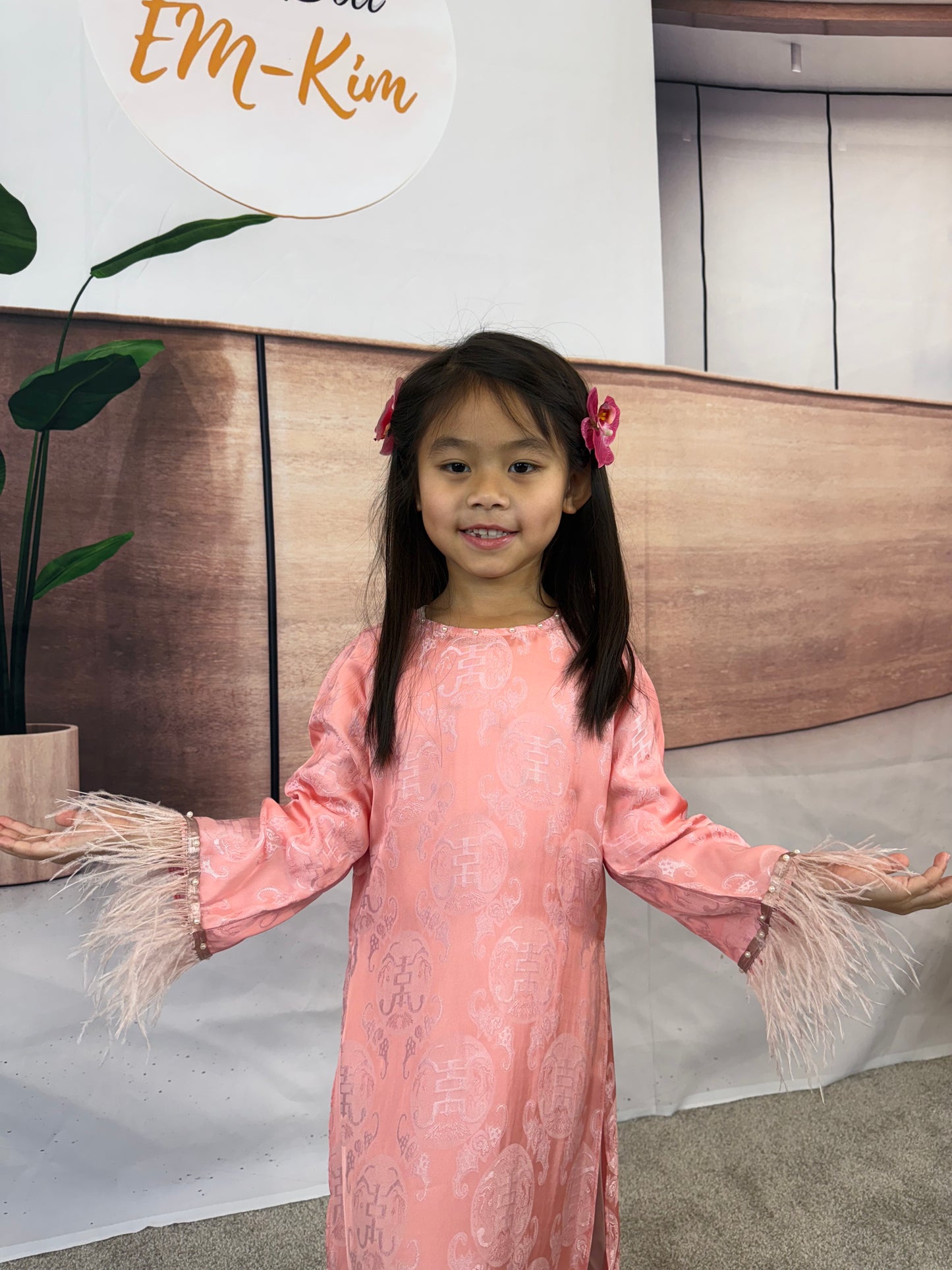 Gấm Áo Dài Pink for Girls | U7