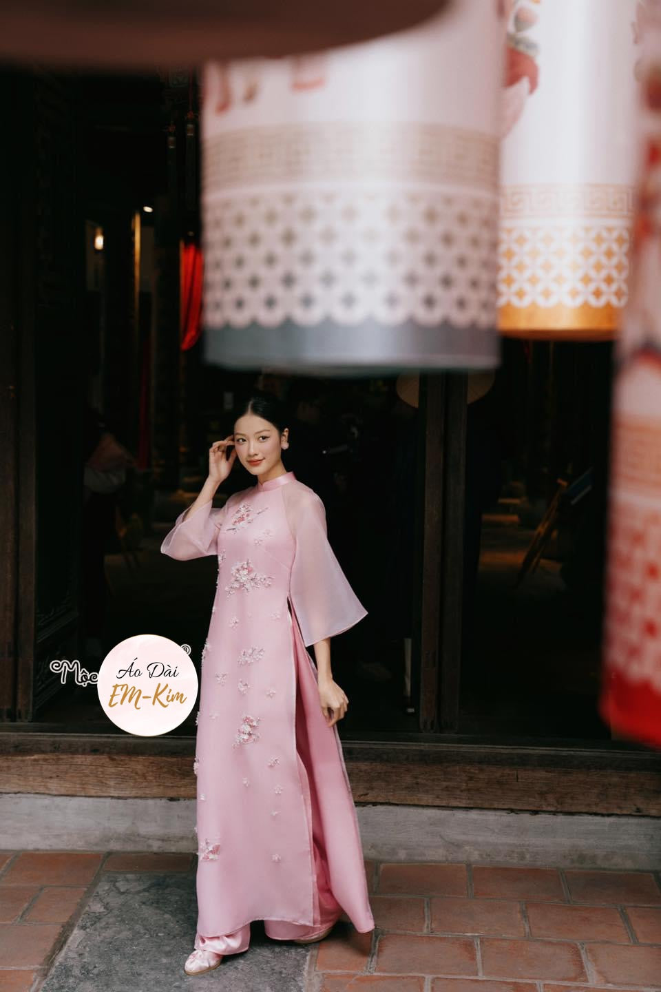 Mommy and me matching ao dai| Ao Dai Me va Be modern silk organza| | Lunar New Year| MB47