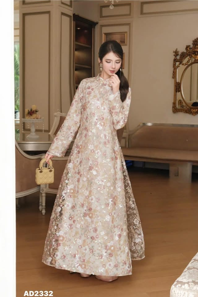 KIM SA PINK Ao Dài Cách Tân B44