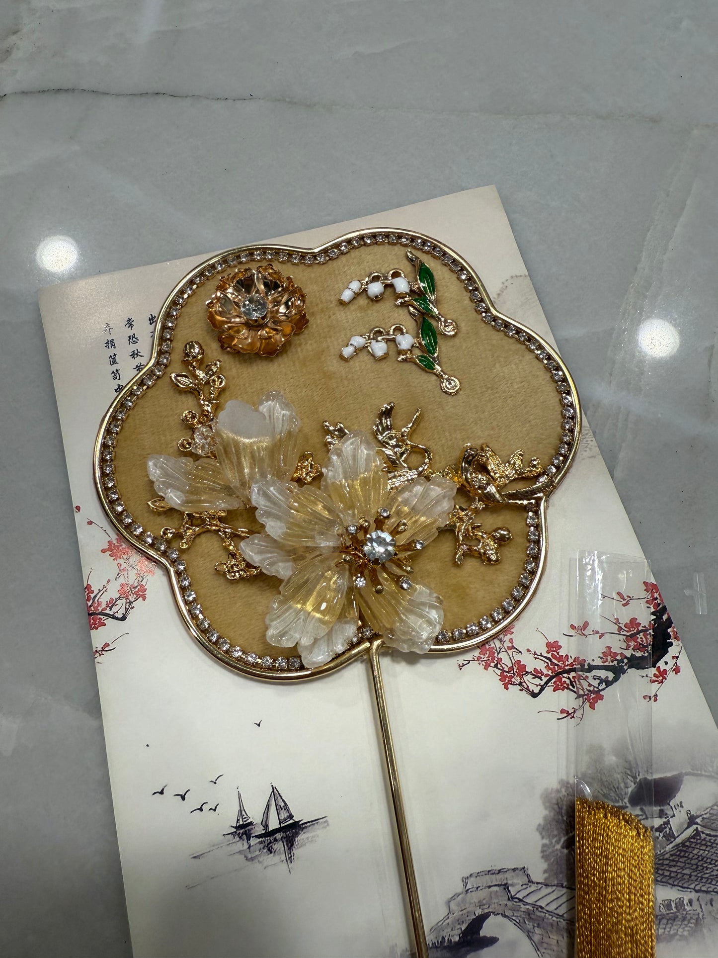 Decorative fan for Ao Dai\ Modern Ao Dai/ Ao Dai for women/ Ao Dai Viet Nam| Lunar New Year|A17