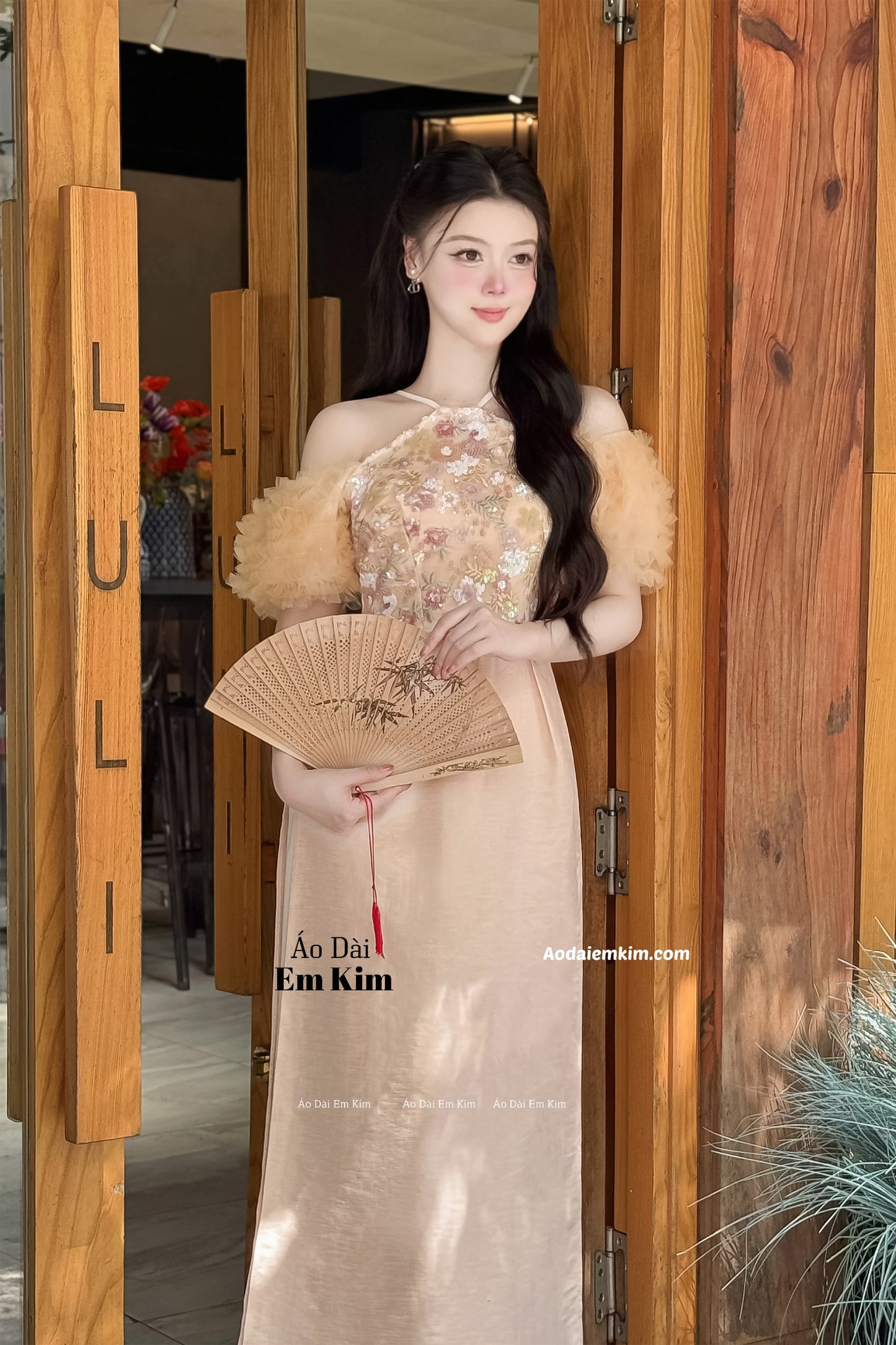 Yếm Nude Ao Dai  B38
