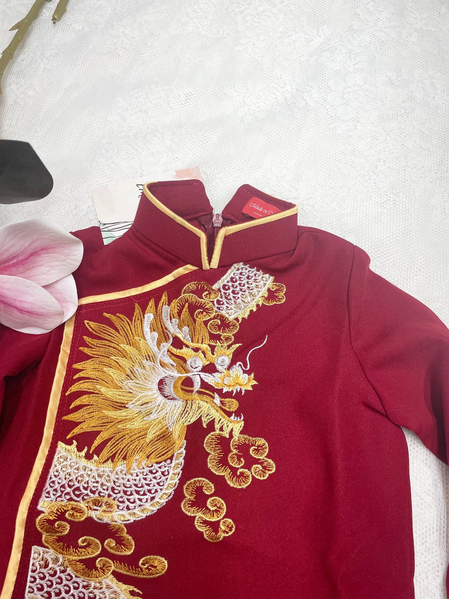 Ao Dai Boy Embroidery Dragon Top no pants\G21