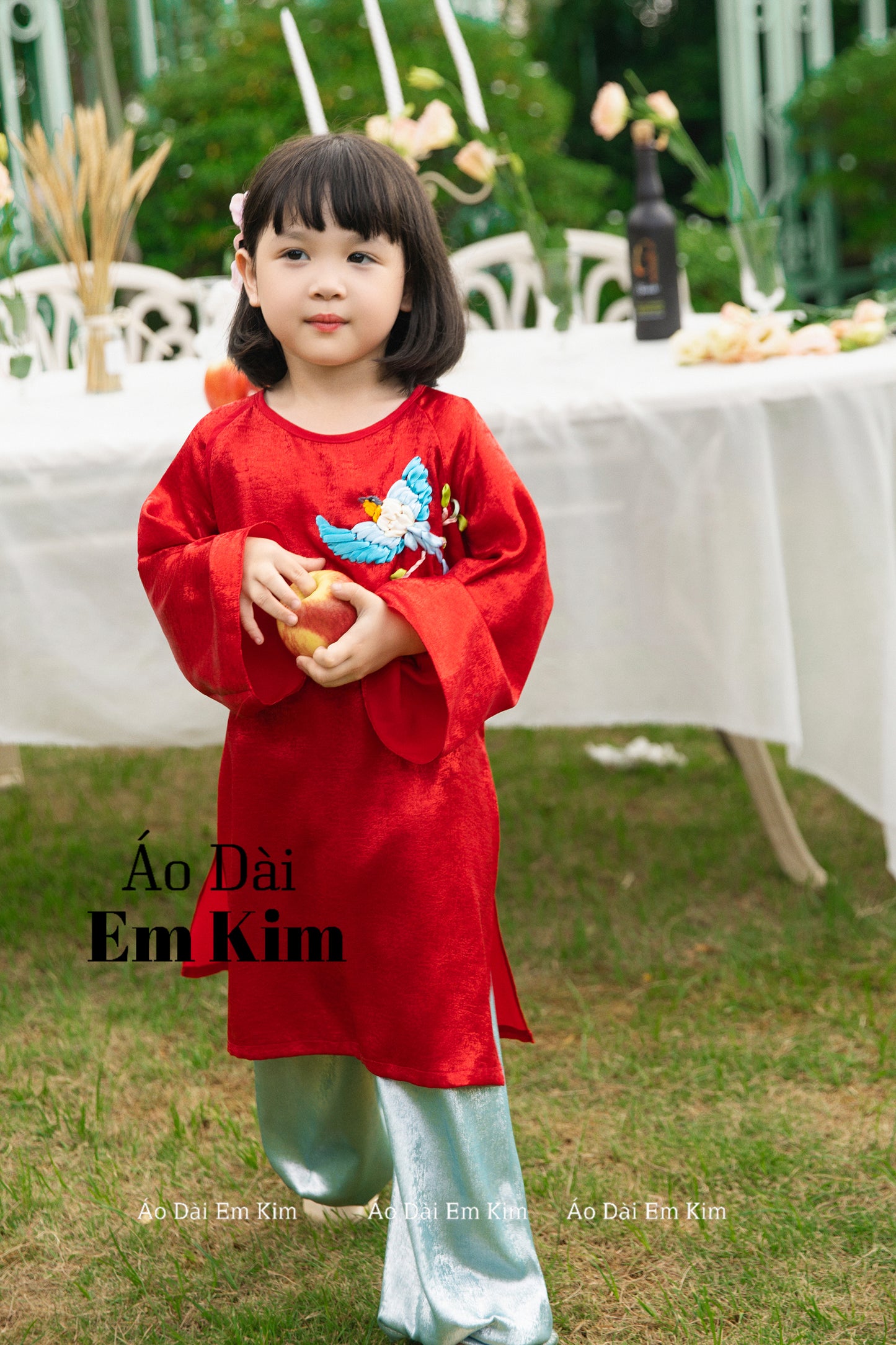 Mommy Daughter Red ruy bang matching dress MB79