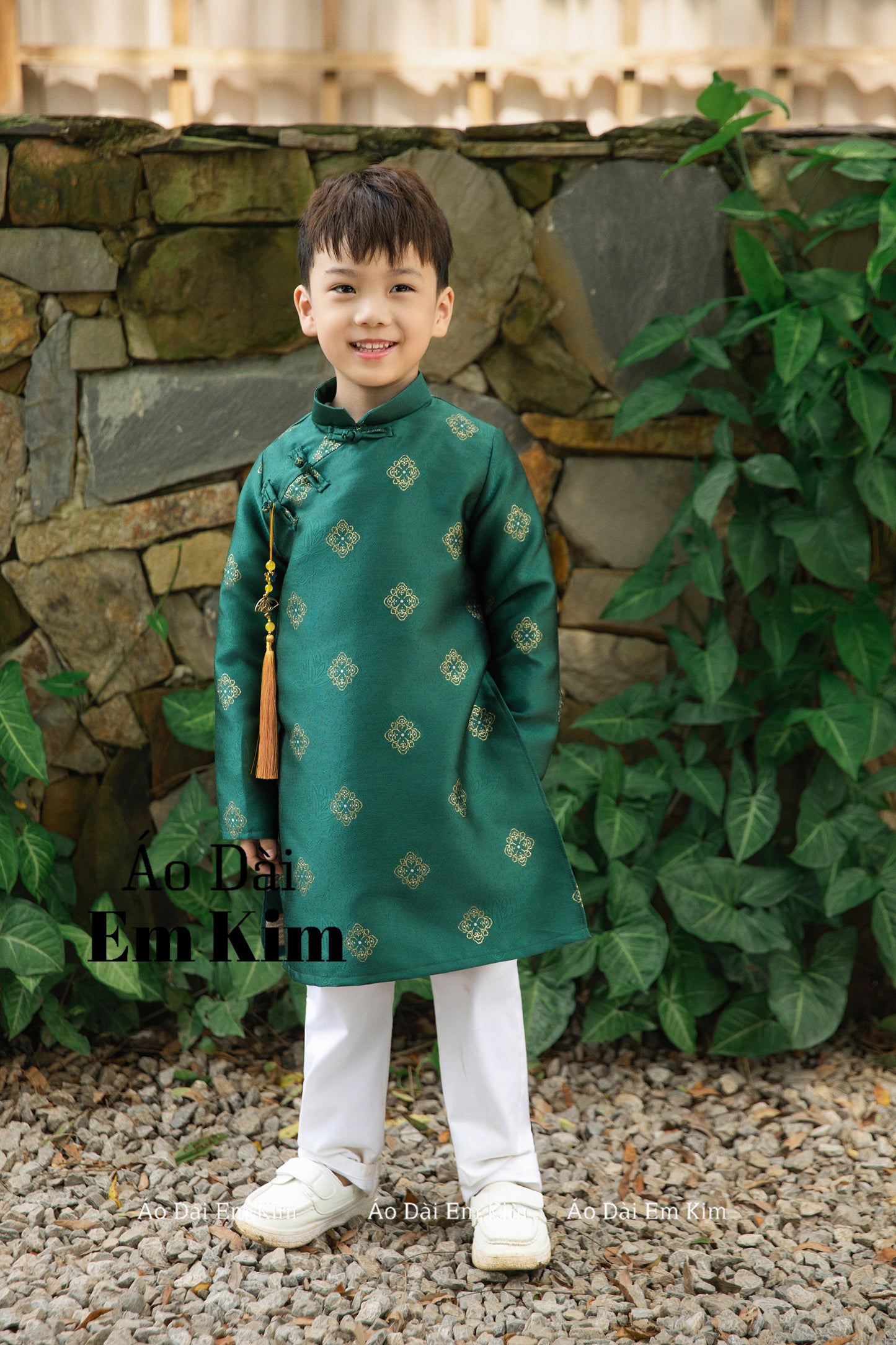 Green  Dad and Boy Matching Ao Dai, ADN80