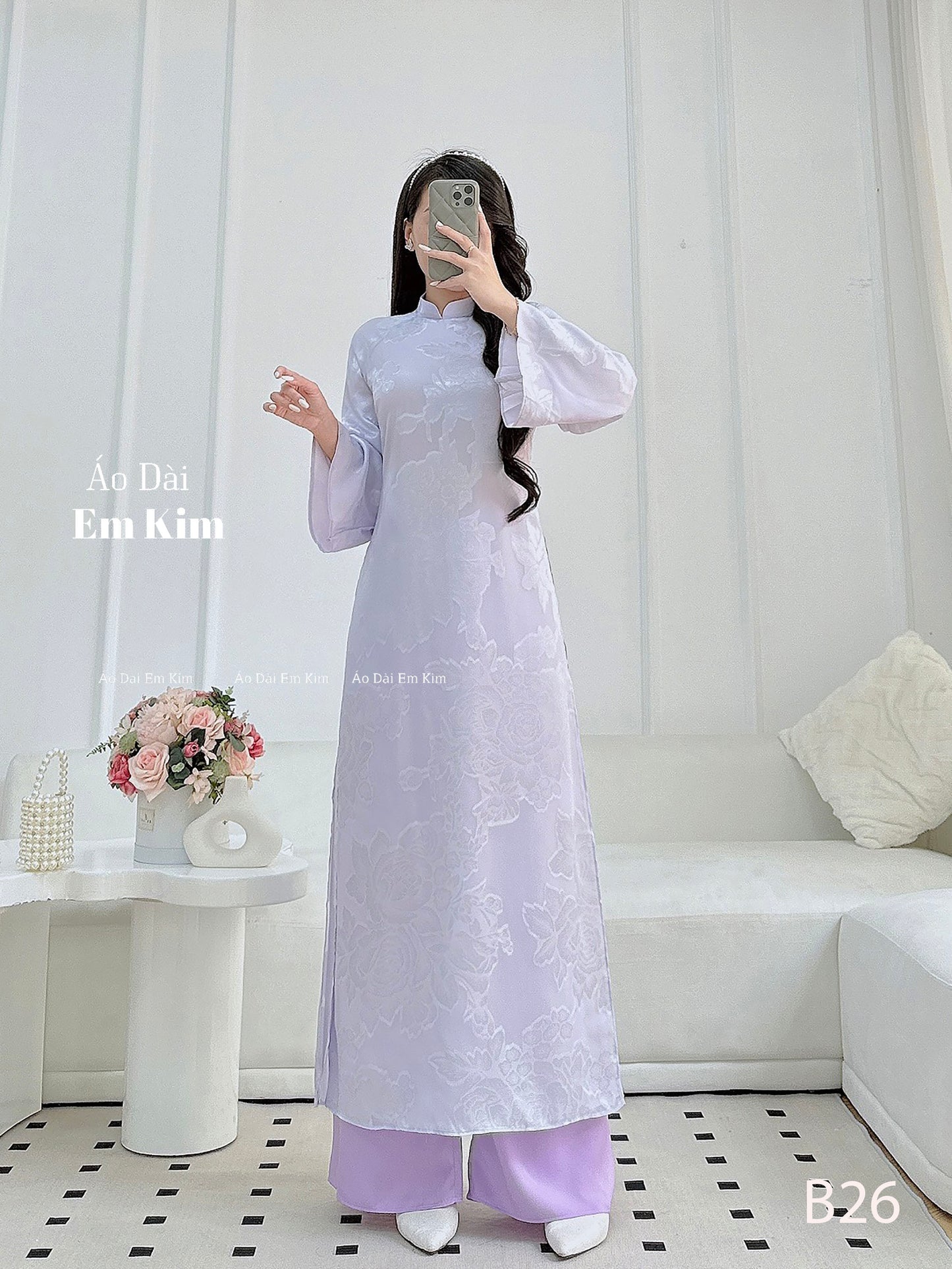 Trendy Gam purple Ao Dai |B26