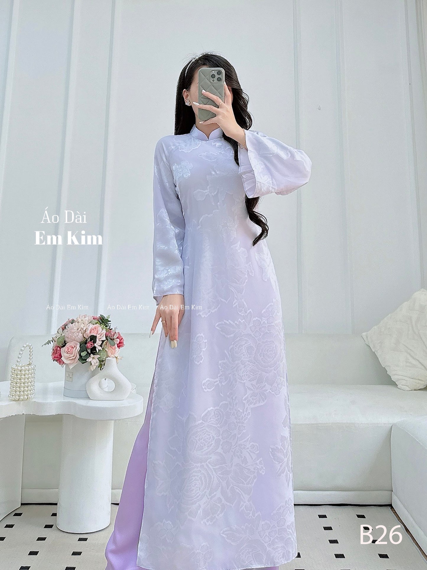 Trendy Gam purple Ao Dai |B26