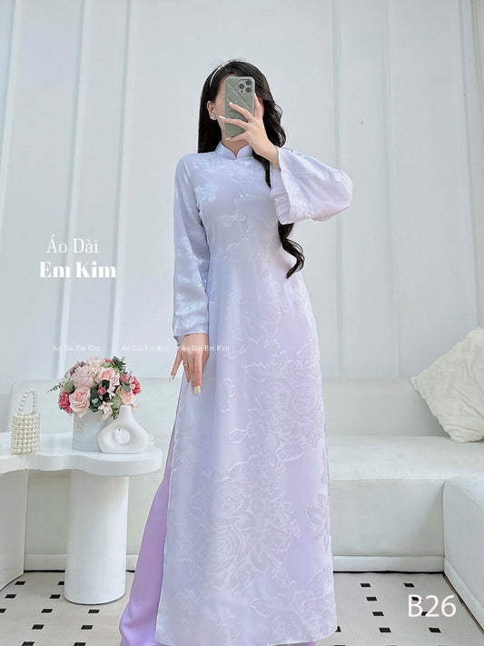 Trendy Gam purple Ao Dai |B26